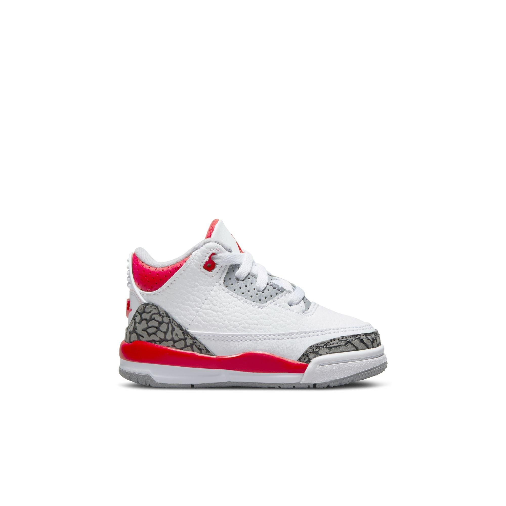 Jordan 3 Retro White/Fire Red/Black Men's Shoe - Hibbett