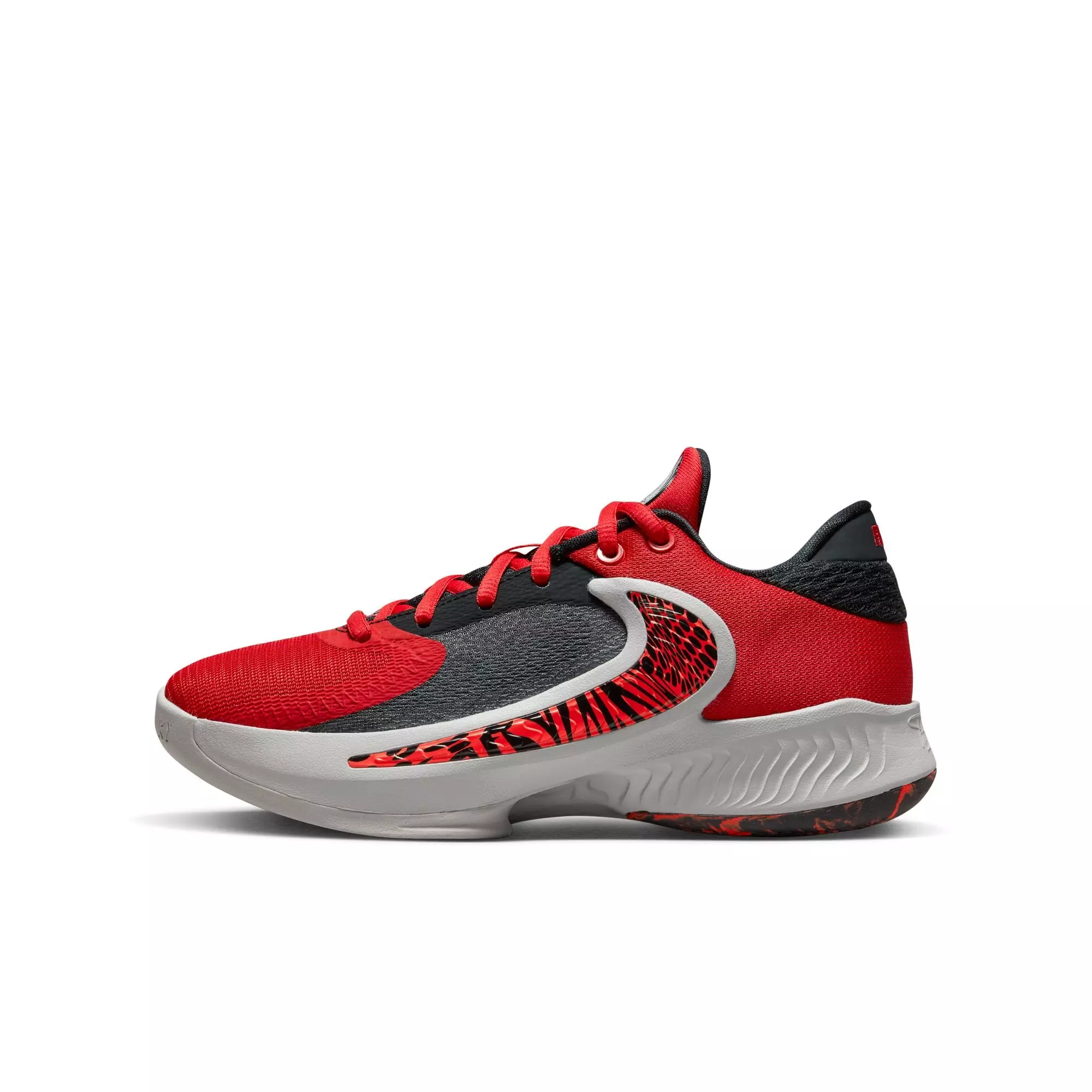 Nike Freak 4 "University Red/Bright Crimson" Grade School Boys' Basketball Shoe - RED/GREY