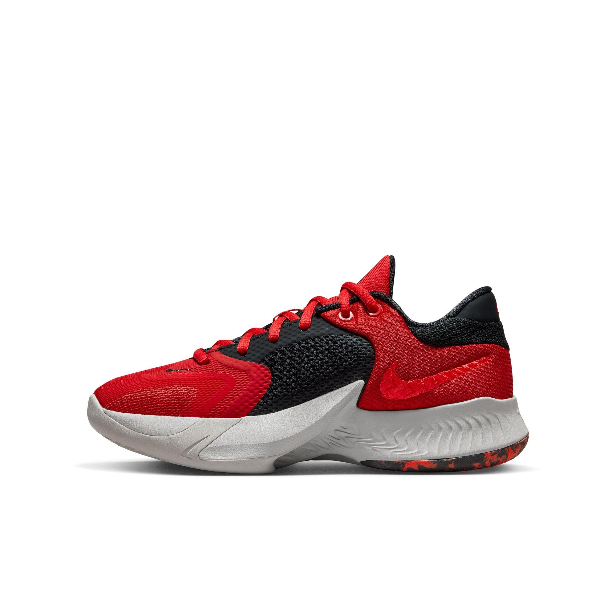 Nike Freak 4 "University Red/Bright Crimson" Grade School Boys' Basketball Shoe - RED/GREY Thumbnail View 6