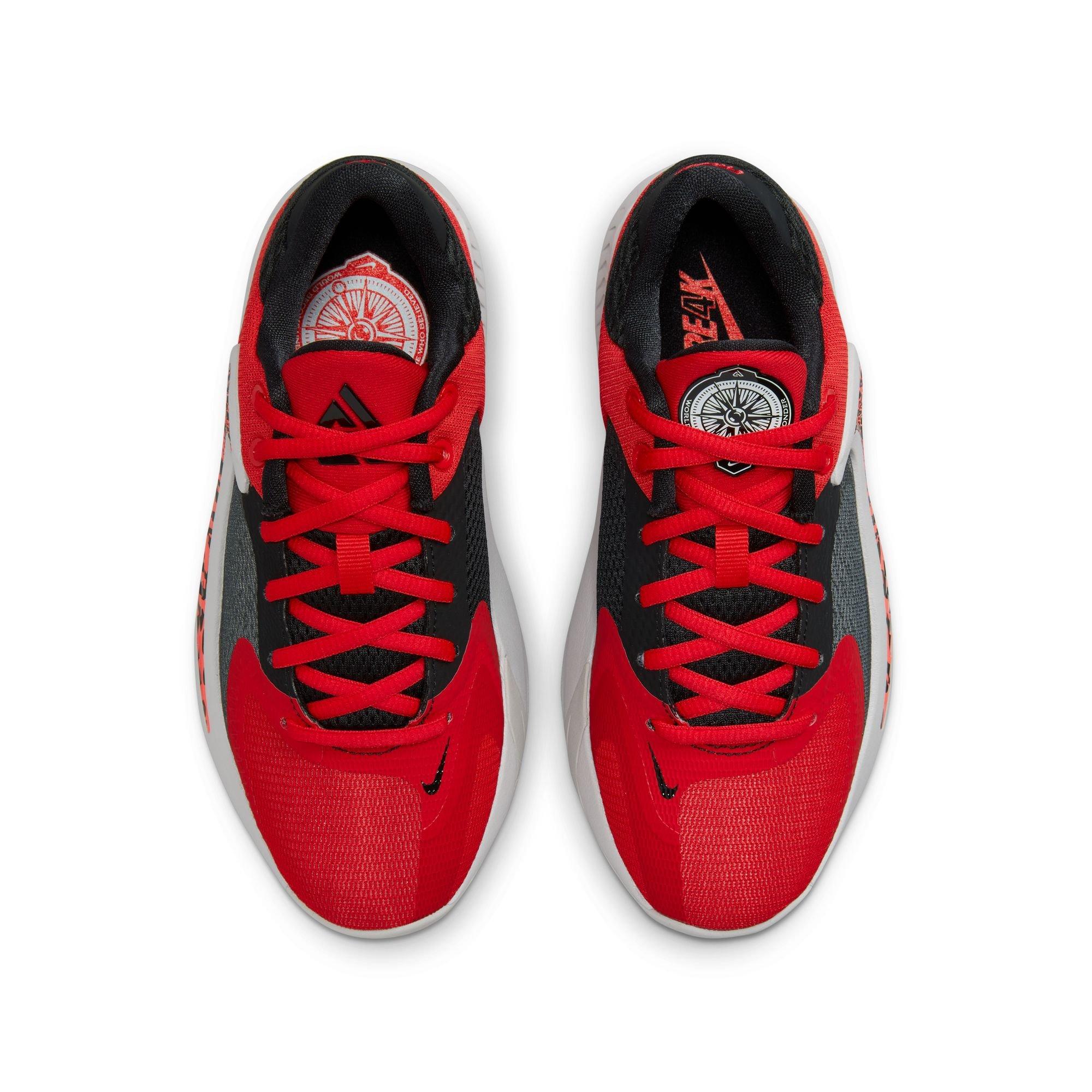 Nike Freak 4 "University Red/Bright Crimson" Grade School Boys' Basketball Shoe - RED/GREY Thumbnail View 8