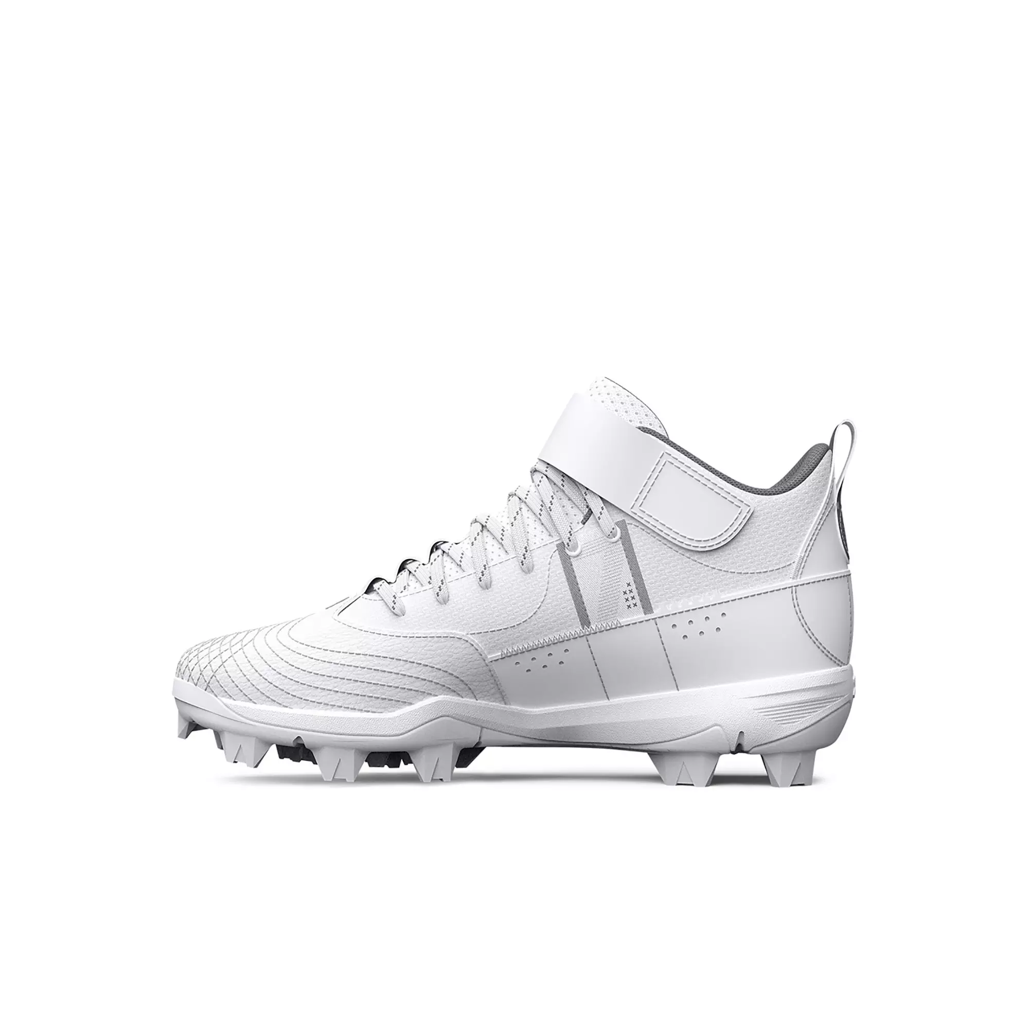 Under Armour Harper 7 Mid RM "White" Preschool Boys' Baseball Cleat - WHITE