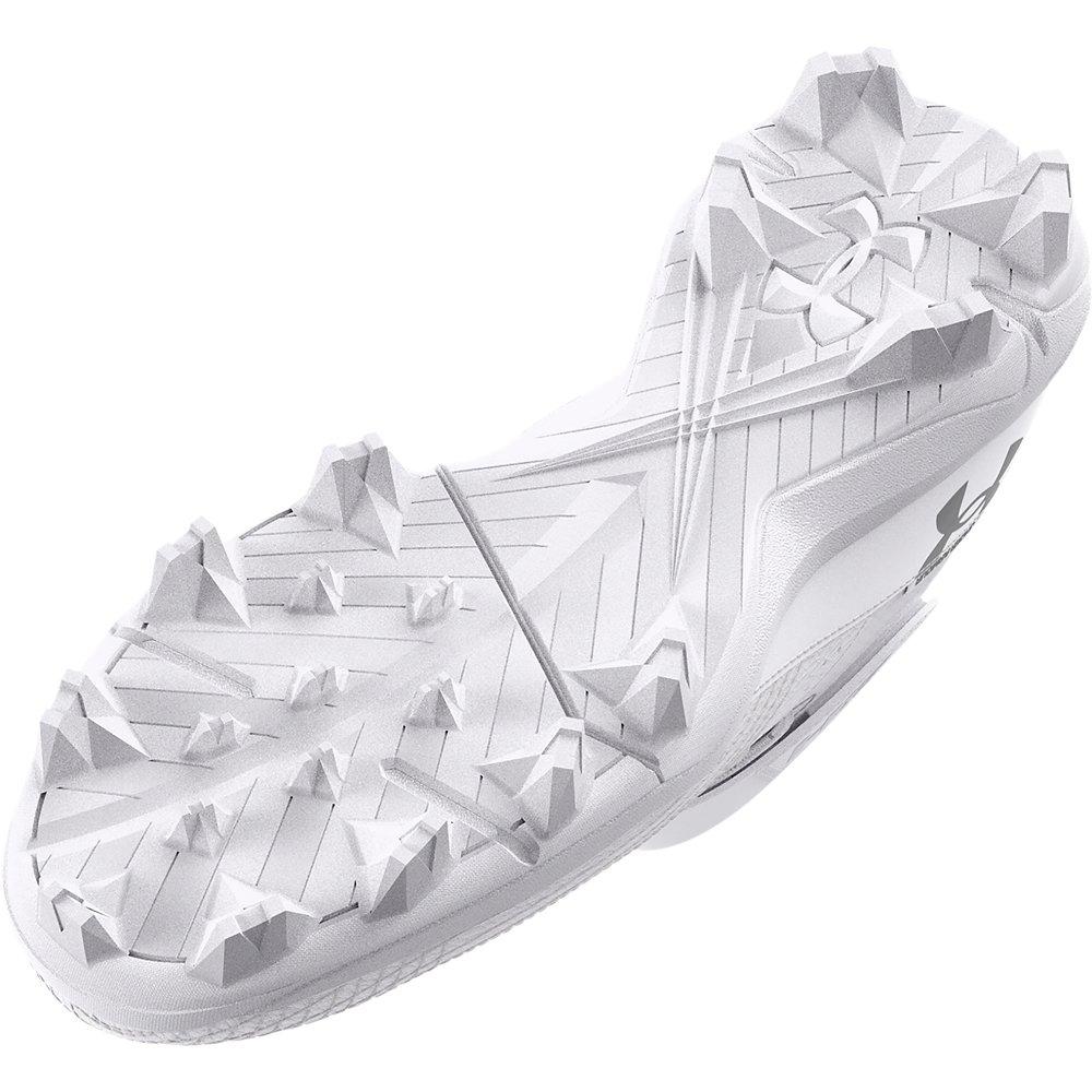 Under Armour Harper 7 Mid RM "White" Preschool Boys' Baseball Cleat - WHITE Thumbnail View 4
