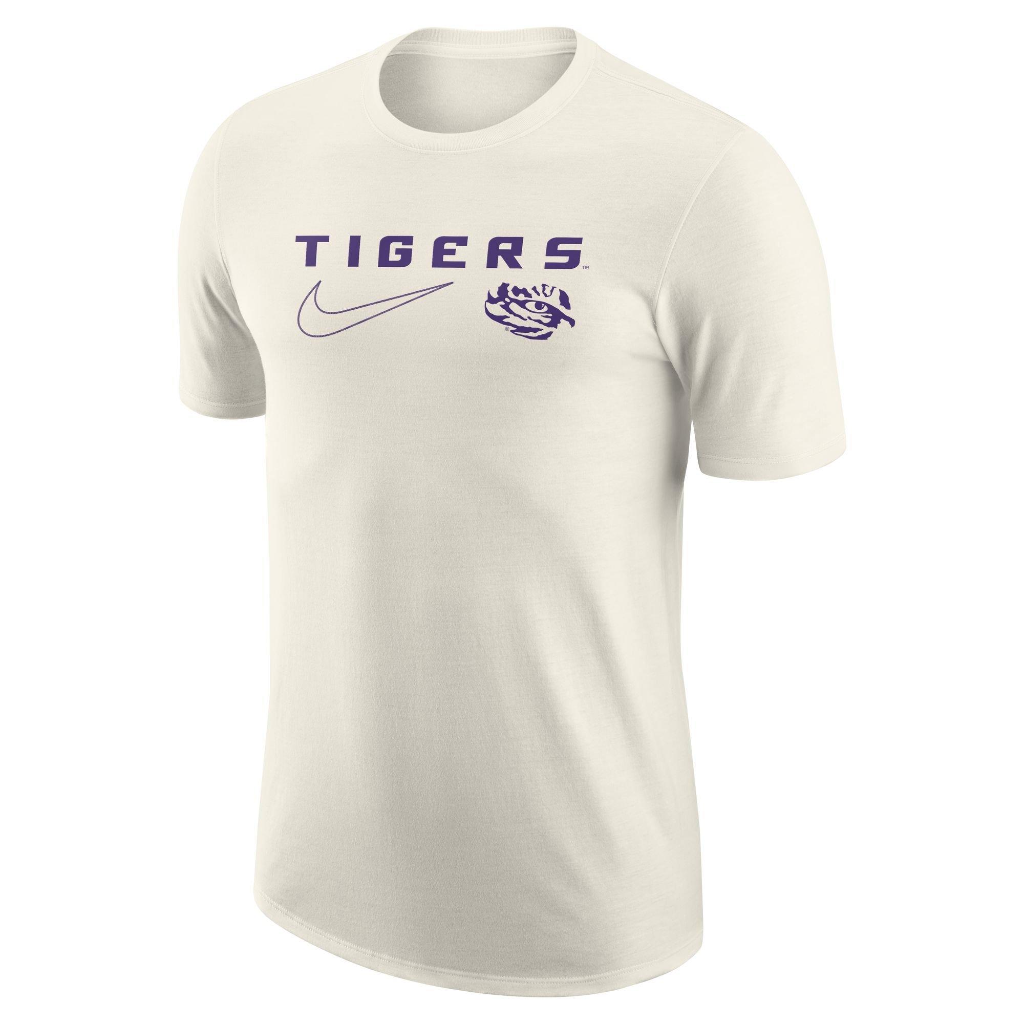 LSU Tigers Nike Dri-Fit Gray Short Sleeve T-Shirt Mens Sz Medium