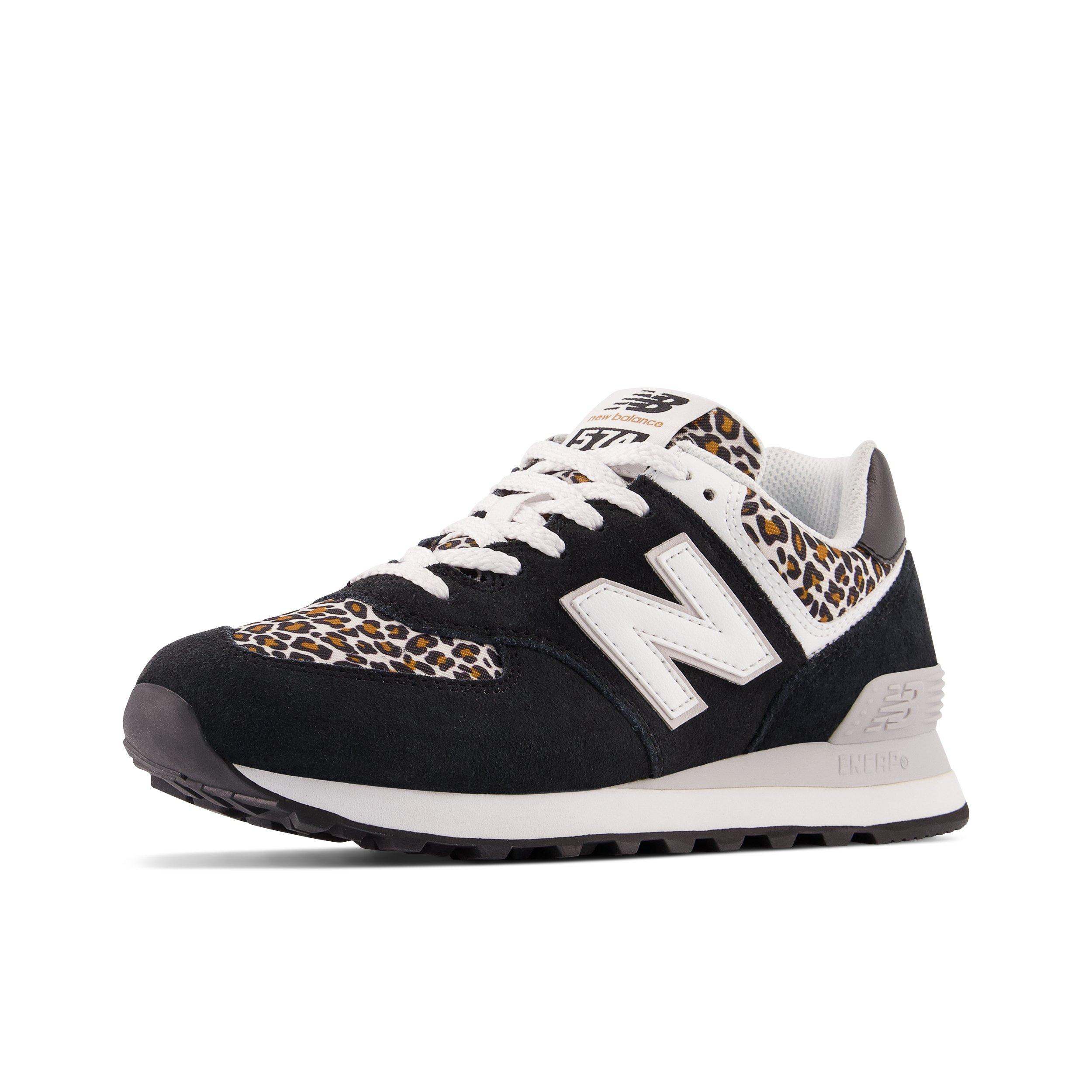 New Balance 574 Leopard Print Grey Black (Women's) - WL574AT2