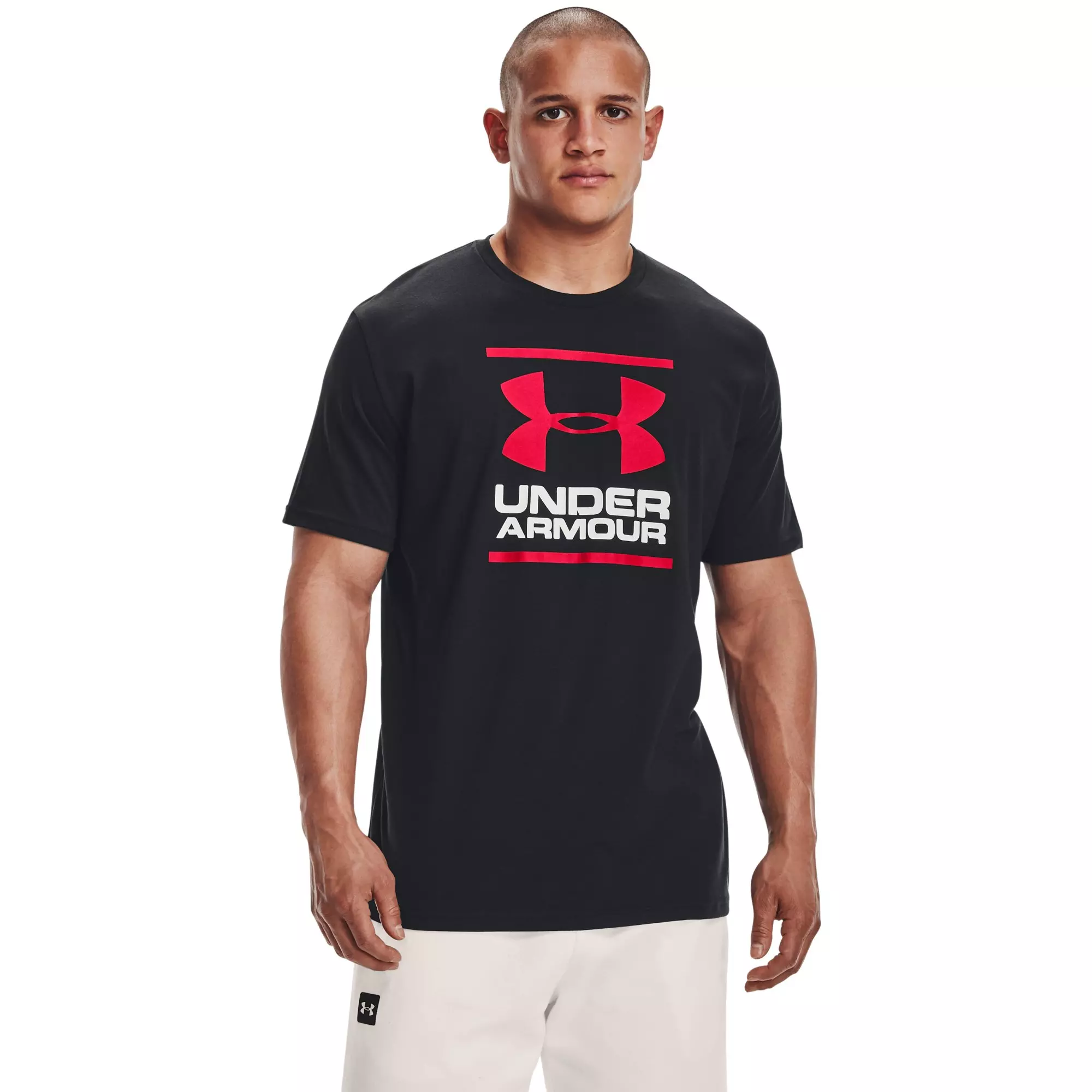 Under Armour Men's GL Foundation Tee-Black/Red - BLACK/RED