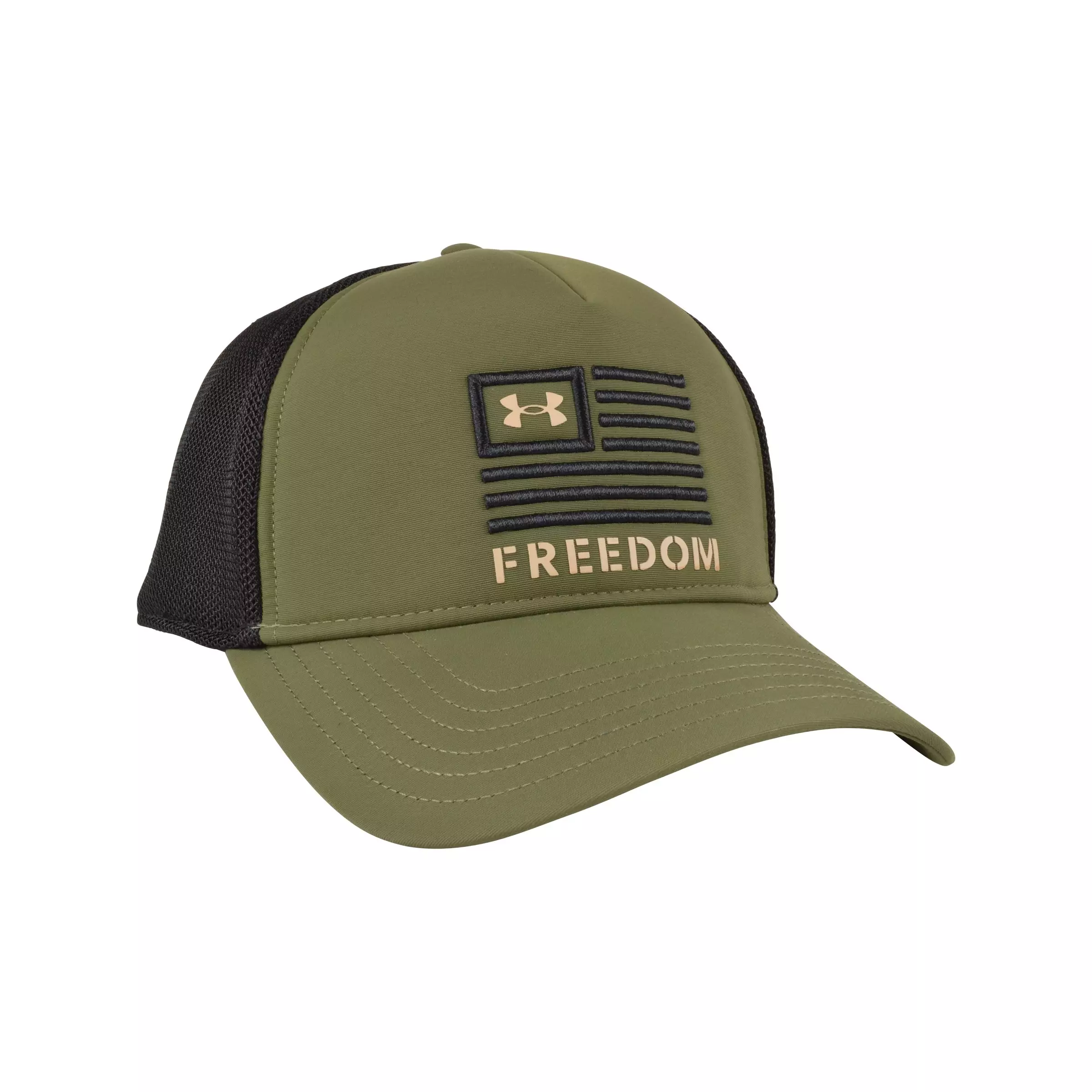 Under Armour Freedom Trucker Snapback Hat - Marine OD Green - GREEN/BLACK