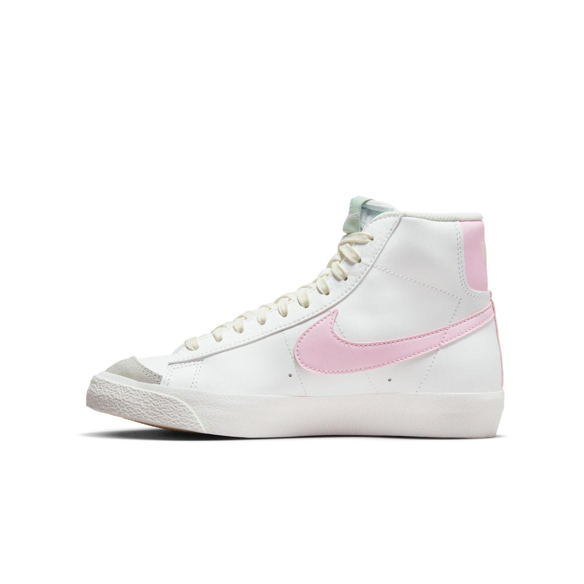 Nike Blazer Mid '77 Grade School Girls' "Summit White/Pink Foam/Coconut Milk" Shoe
