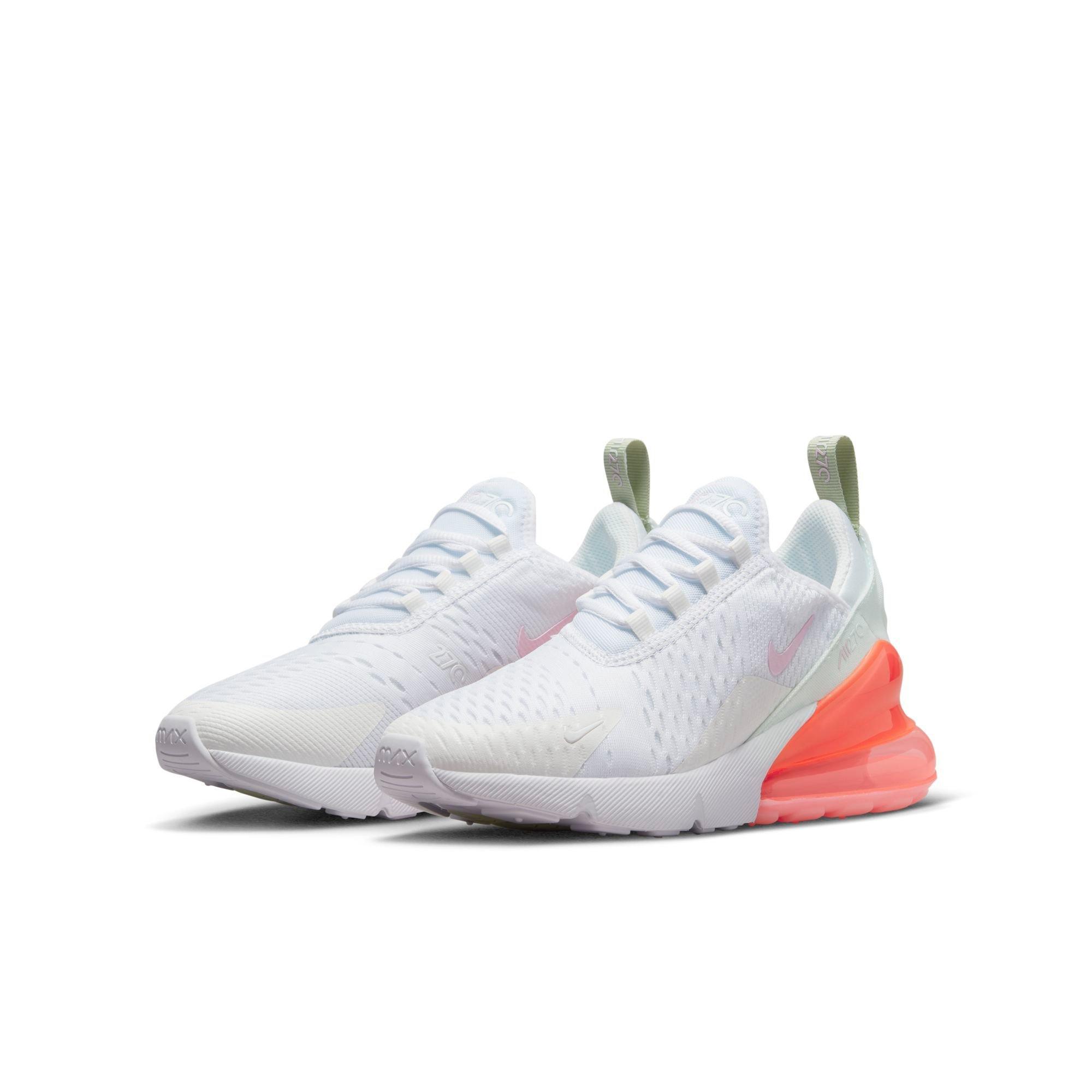 Nike Air Max 270 White/Pink Foam/Honeydew Grade School Girls' Shoe -  Hibbett