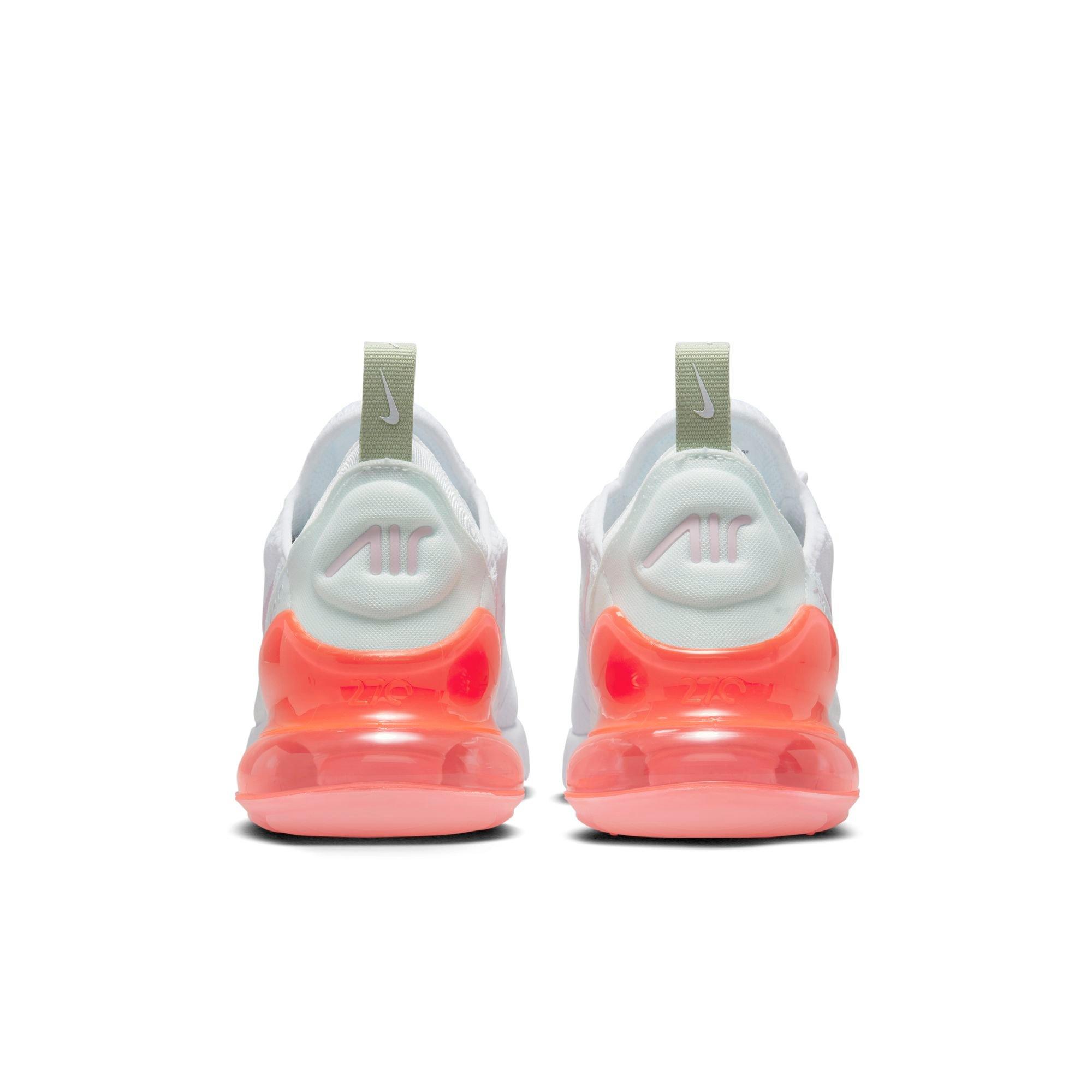 White  and  pink air max 270 hotsell knit trainers junior