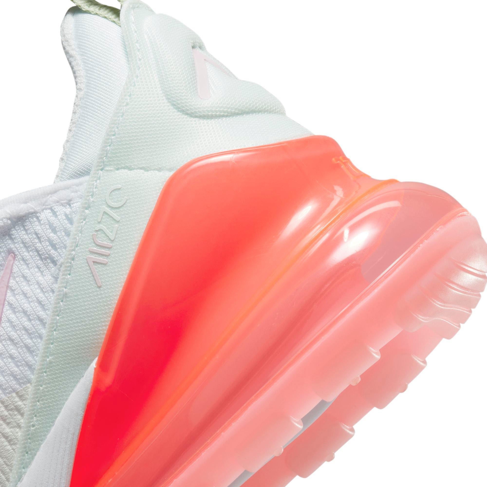 Nike Kid's Air Max 270 Grade School White Pink Foam / 6.5