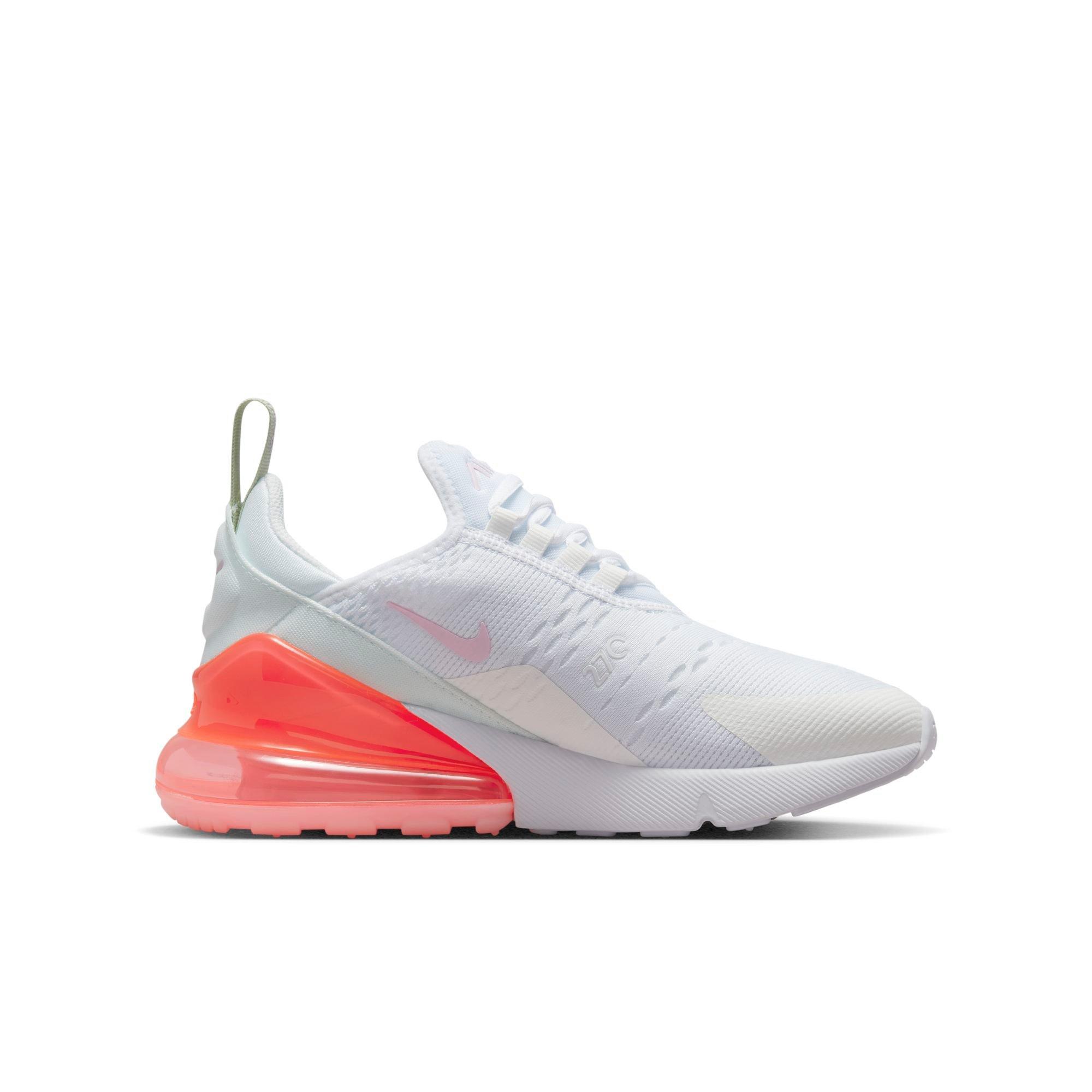 Nike Air Max 270 White/Pink Foam/Honeydew Grade School Girls