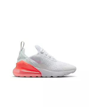 solo revolución Formación Nike Air Max 270 "White/Pink Foam/Honeydew" Grade School Girls' Shoe