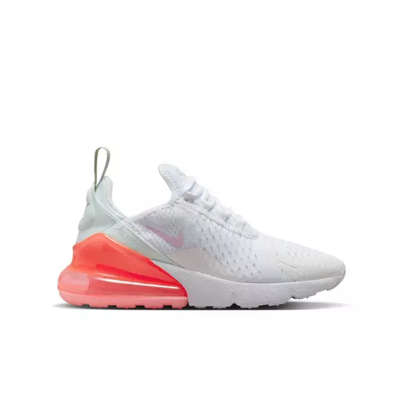 Additief West Toevoeging Nike Air Max 270 "White/Pink Foam/Honeydew" Grade School Girls' Shoe