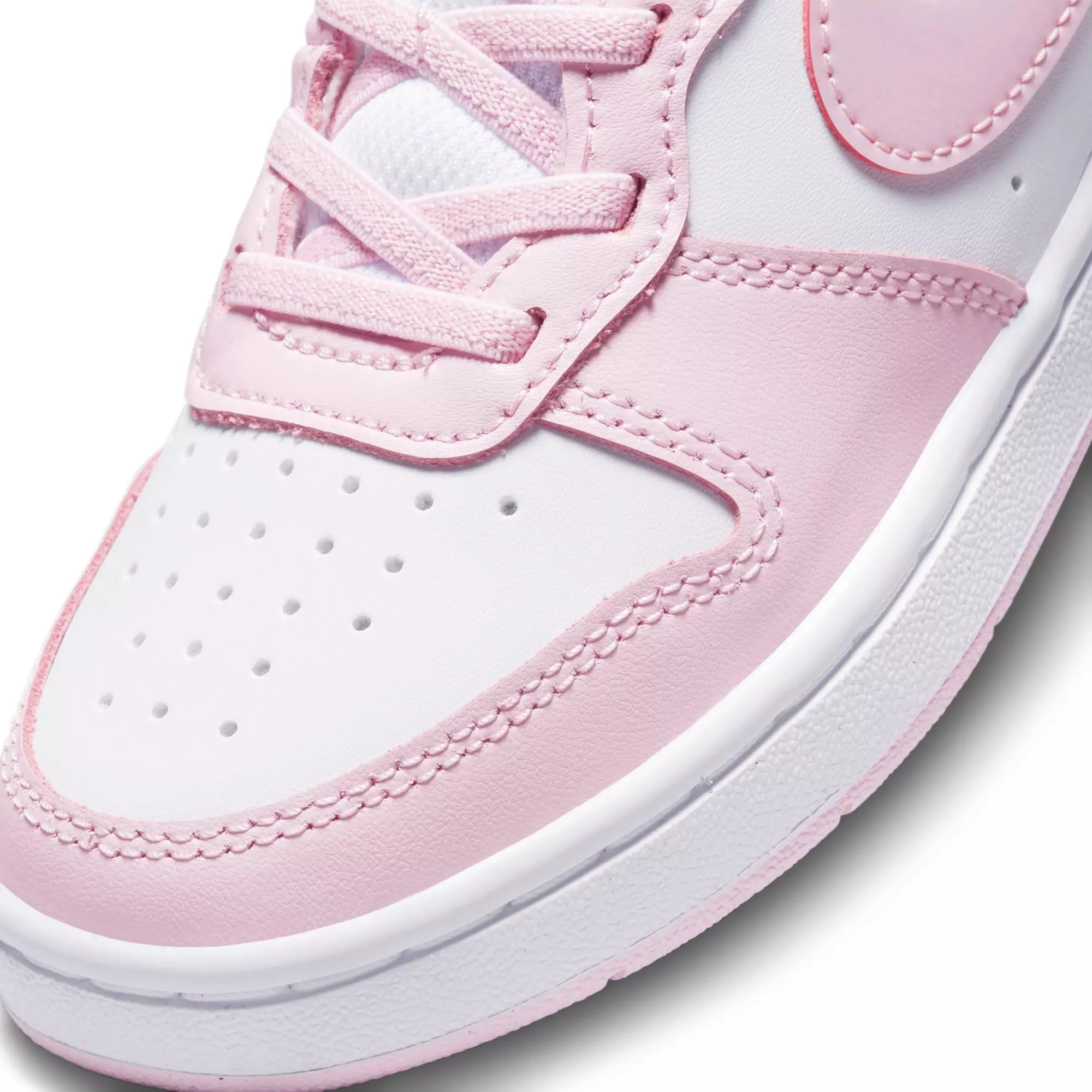 Nike Court Borough Low 2 "White/Pink Foam" Preschool Girls' Shoe - PINK/WHITE