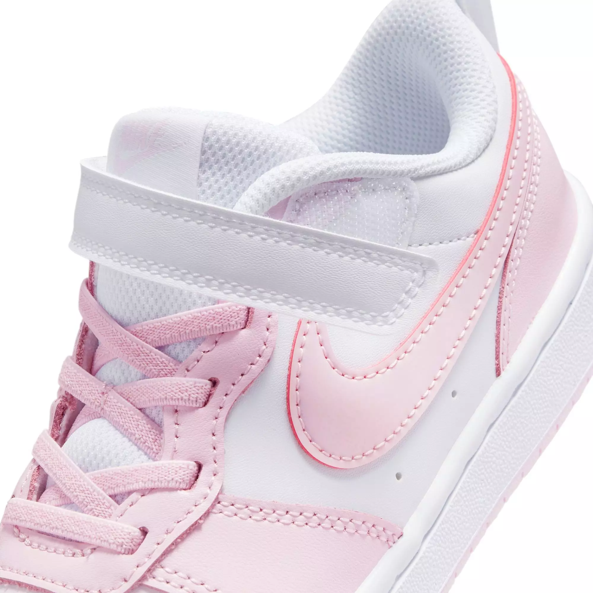 Nike Court Borough Low 2 "White/Pink Foam" Preschool Girls' Shoe - PINK/WHITE