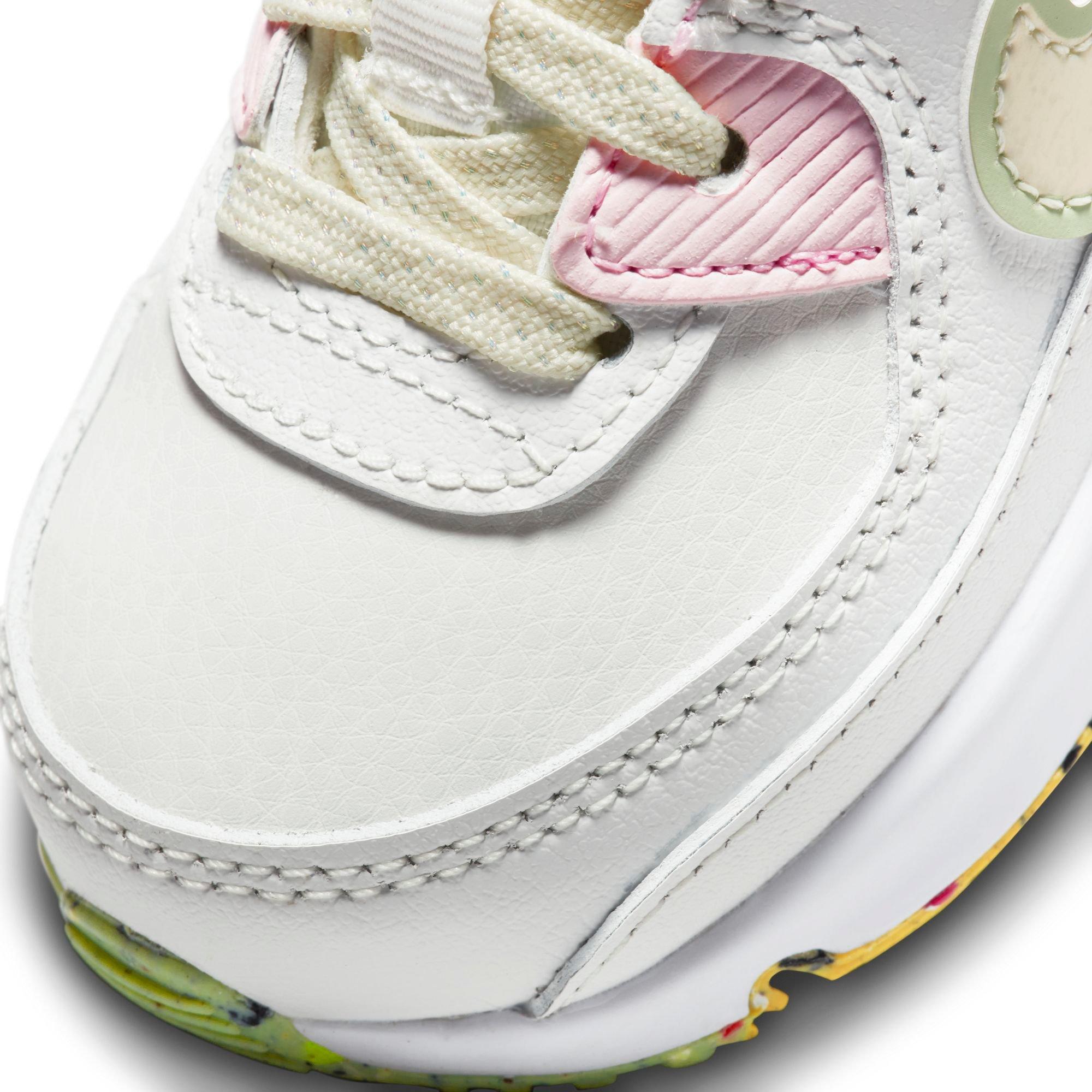 Nike Air Max 90 LTR SE Toddler Girls' Summit White/Coconut Milk/Pink Foam Shoe