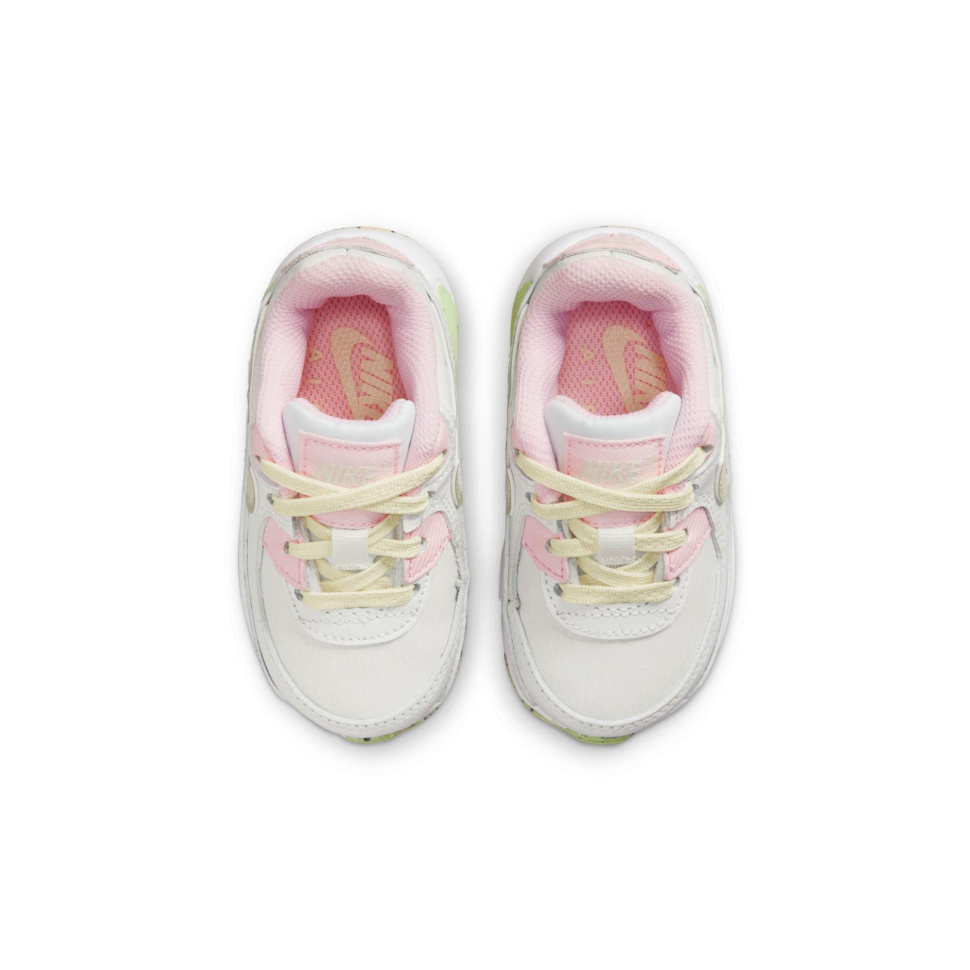 Nike Air Max 90 LTR SE Toddler Girls' Summit White/Coconut Milk/Pink Foam Shoe