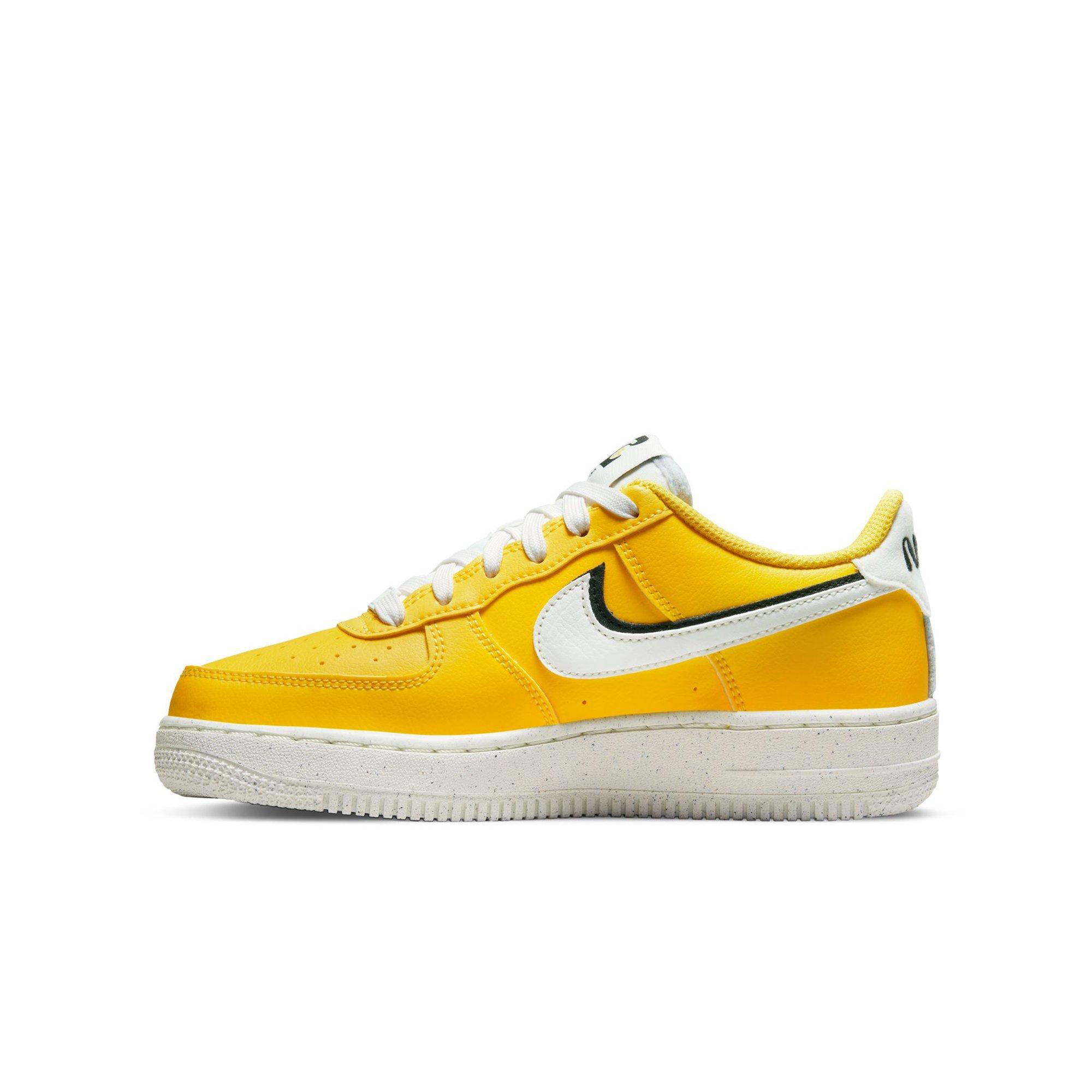 Nike Air Force 1 LV8 "Tour Yellow/Sail/Black" Grade School Boys' Shoe - YELLOW/BLACK Thumbnail View 2
