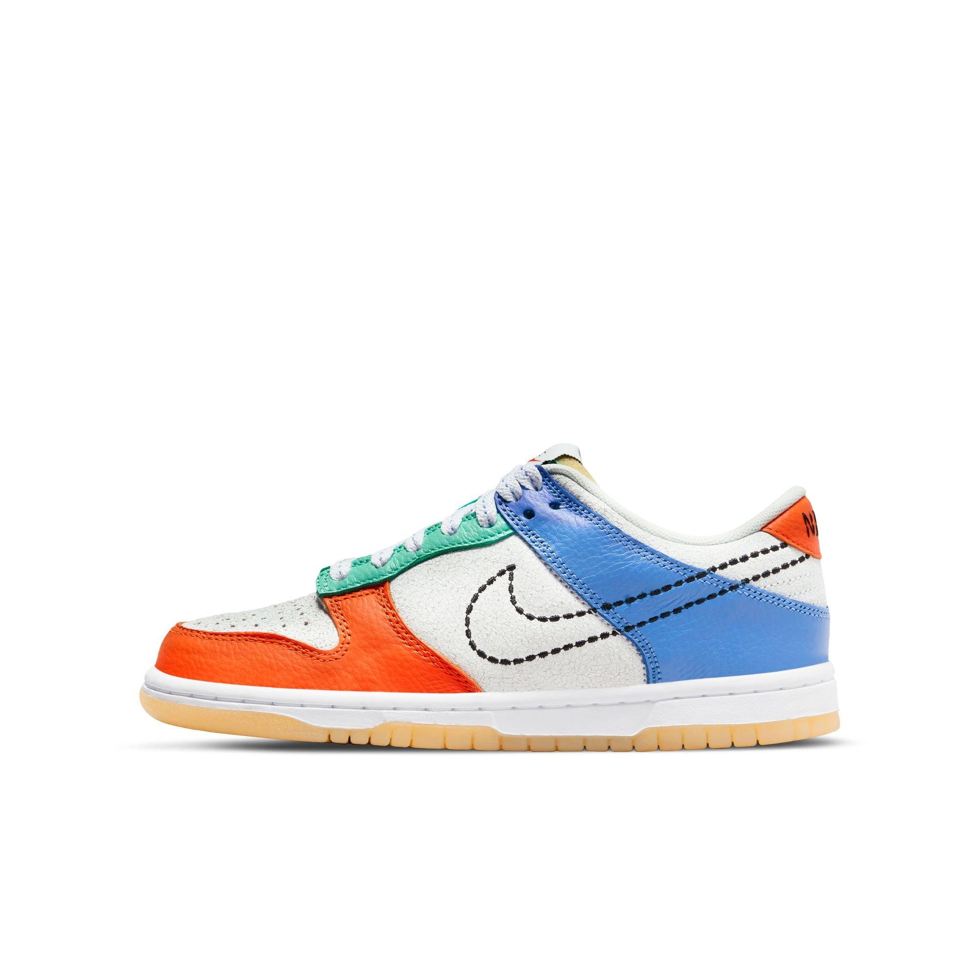 White and orange dunks