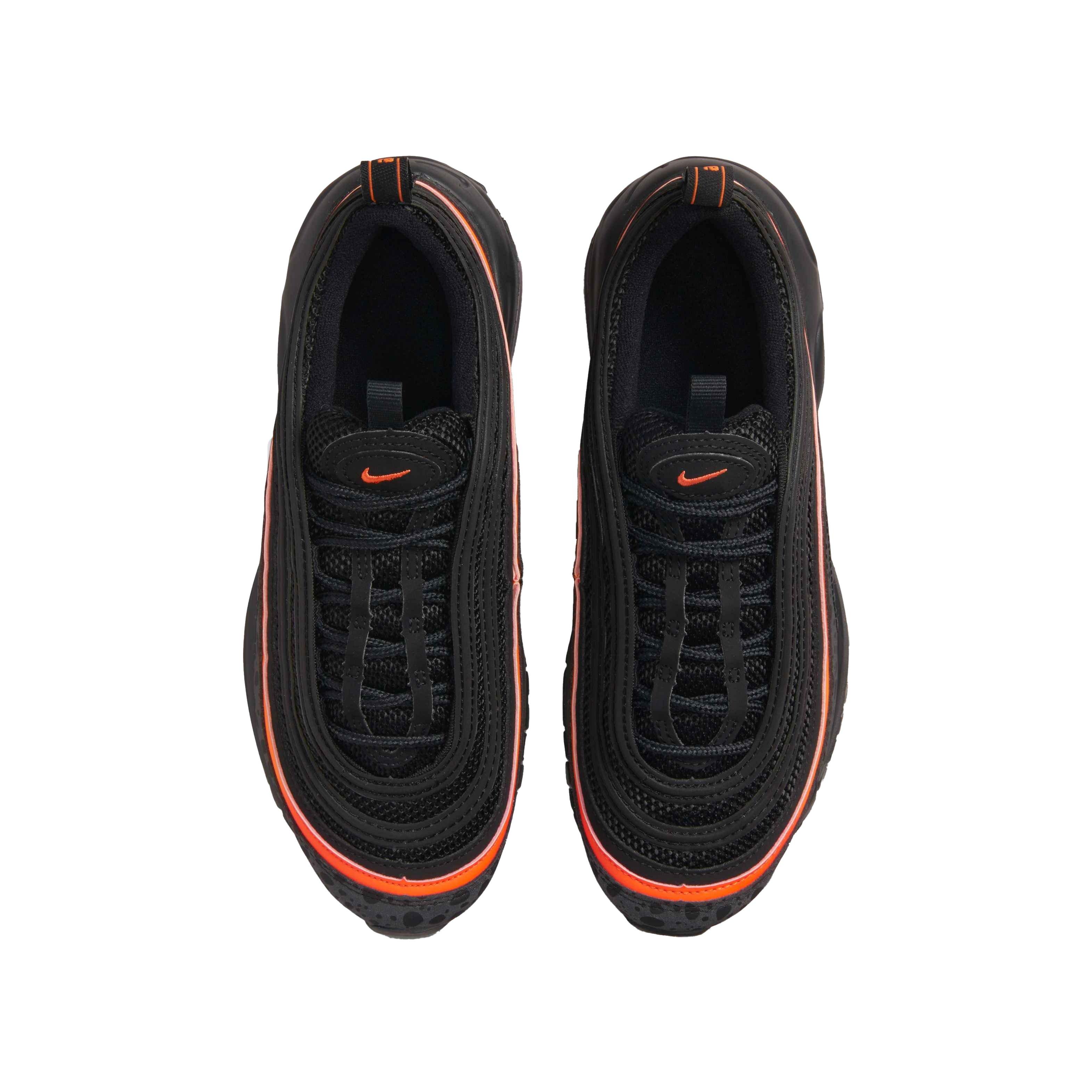 Nike Air Max 97 "Black/Black/Safety Orange" Grade School Boys' Shoe - BLACK/ORANGE Thumbnail View 4