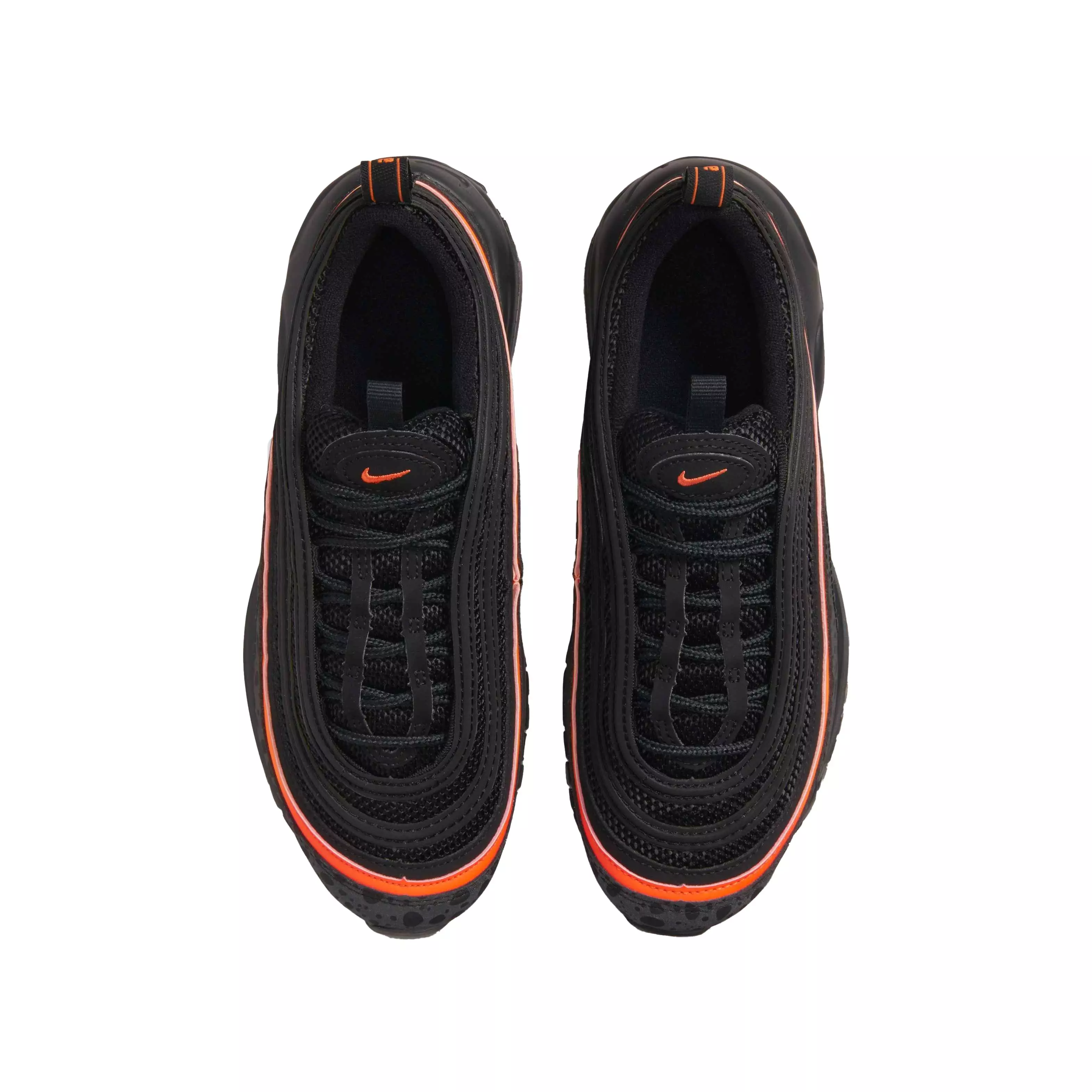 Nike Air Max 97 "Black/Black/Safety Orange" Grade School Boys' Shoe - BLACK/ORANGE