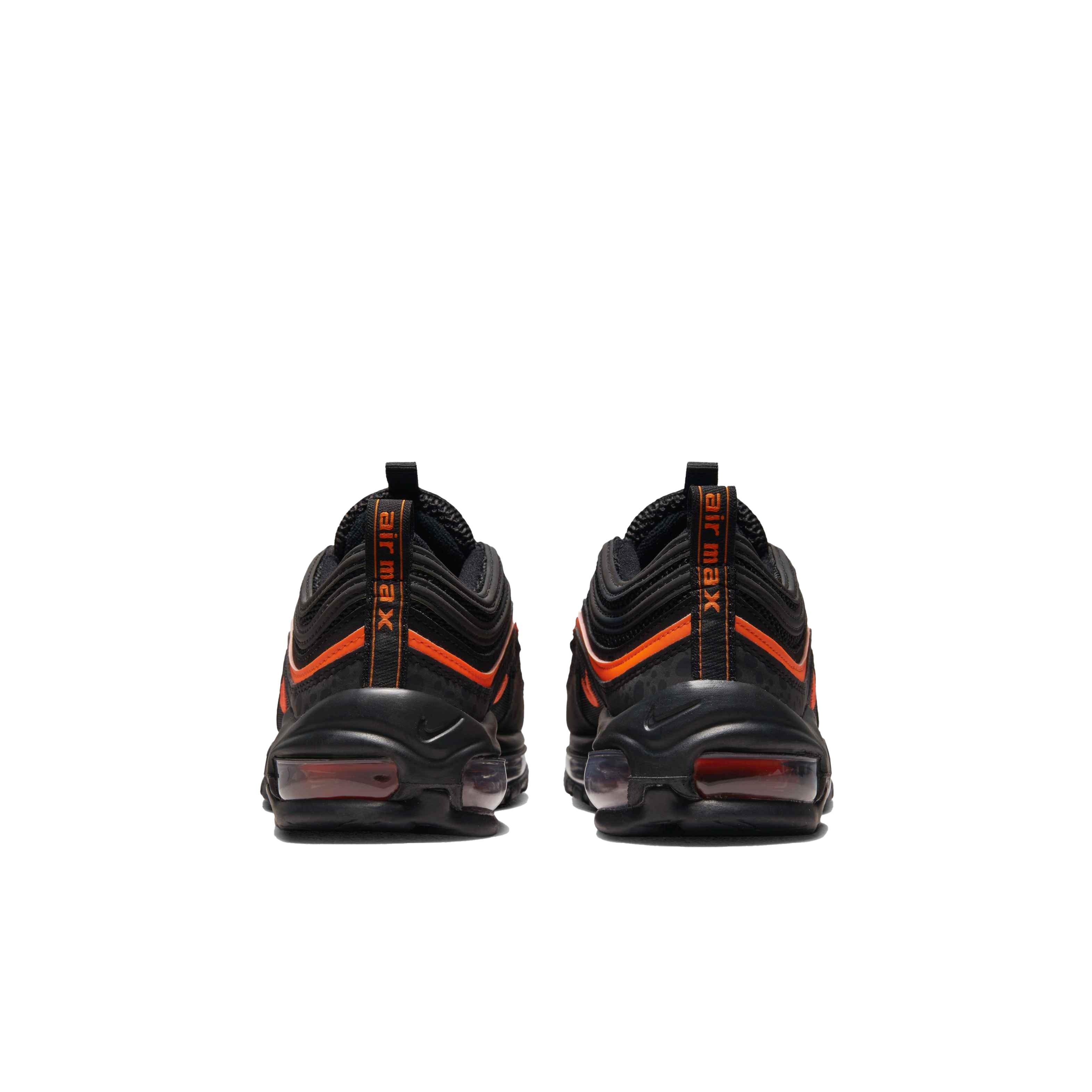 Nike Air Max 97 "Black/Black/Safety Orange" Grade School Boys' Shoe - BLACK/ORANGE Thumbnail View 5