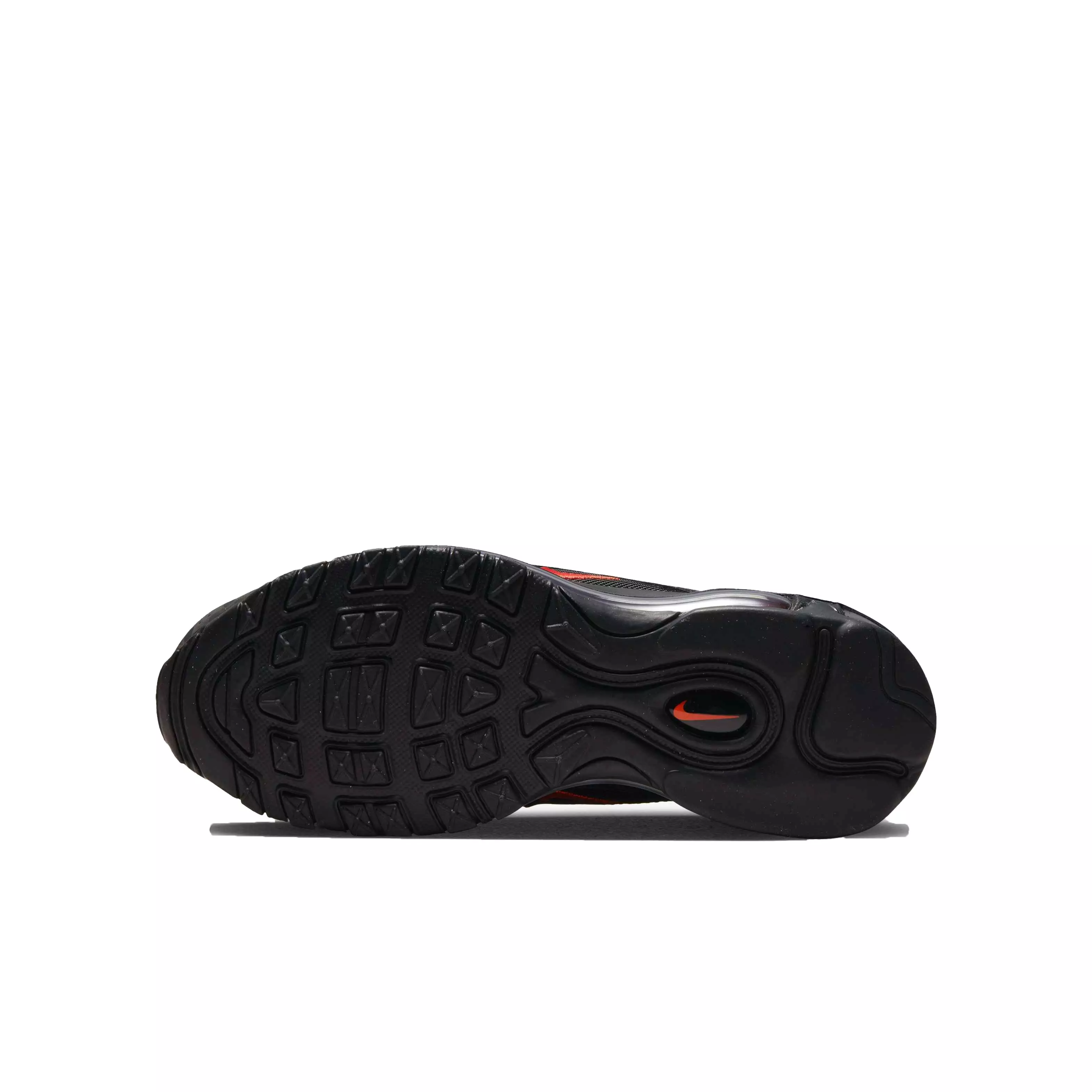 Nike Air Max 97 "Black/Black/Safety Orange" Grade School Boys' Shoe - BLACK/ORANGE