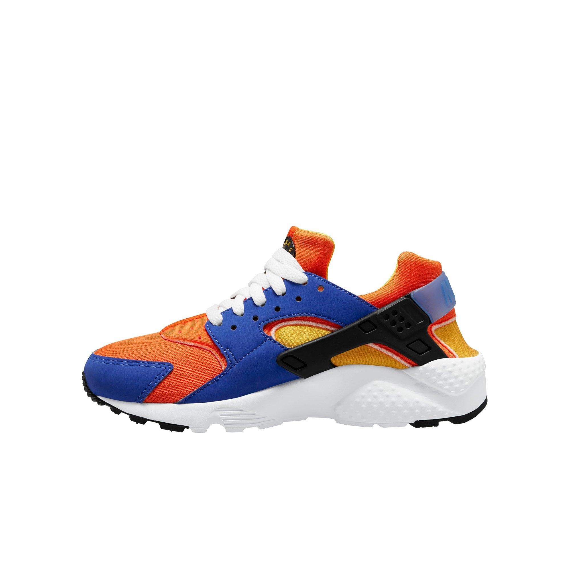 Nike Huarache Run "Back To Cool" Grade School Boys' Shoe - BLUE/ORANGE Thumbnail View 2