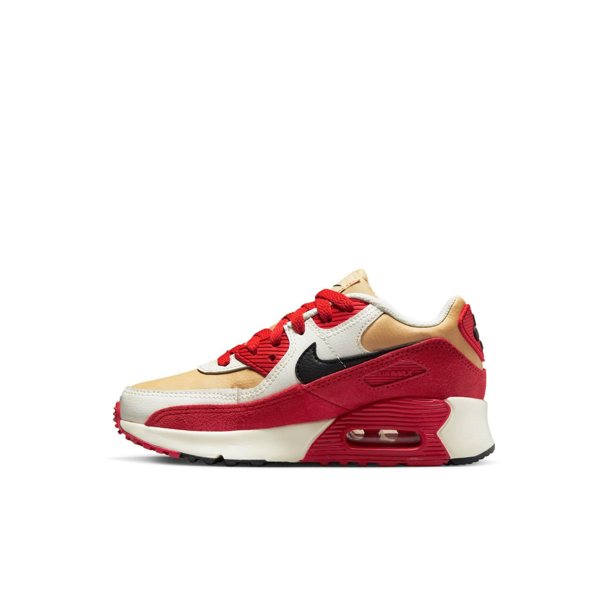 Nike Air Max 90 Preschool Boys' Sesame/Black/Red Clay/Sail Shoe