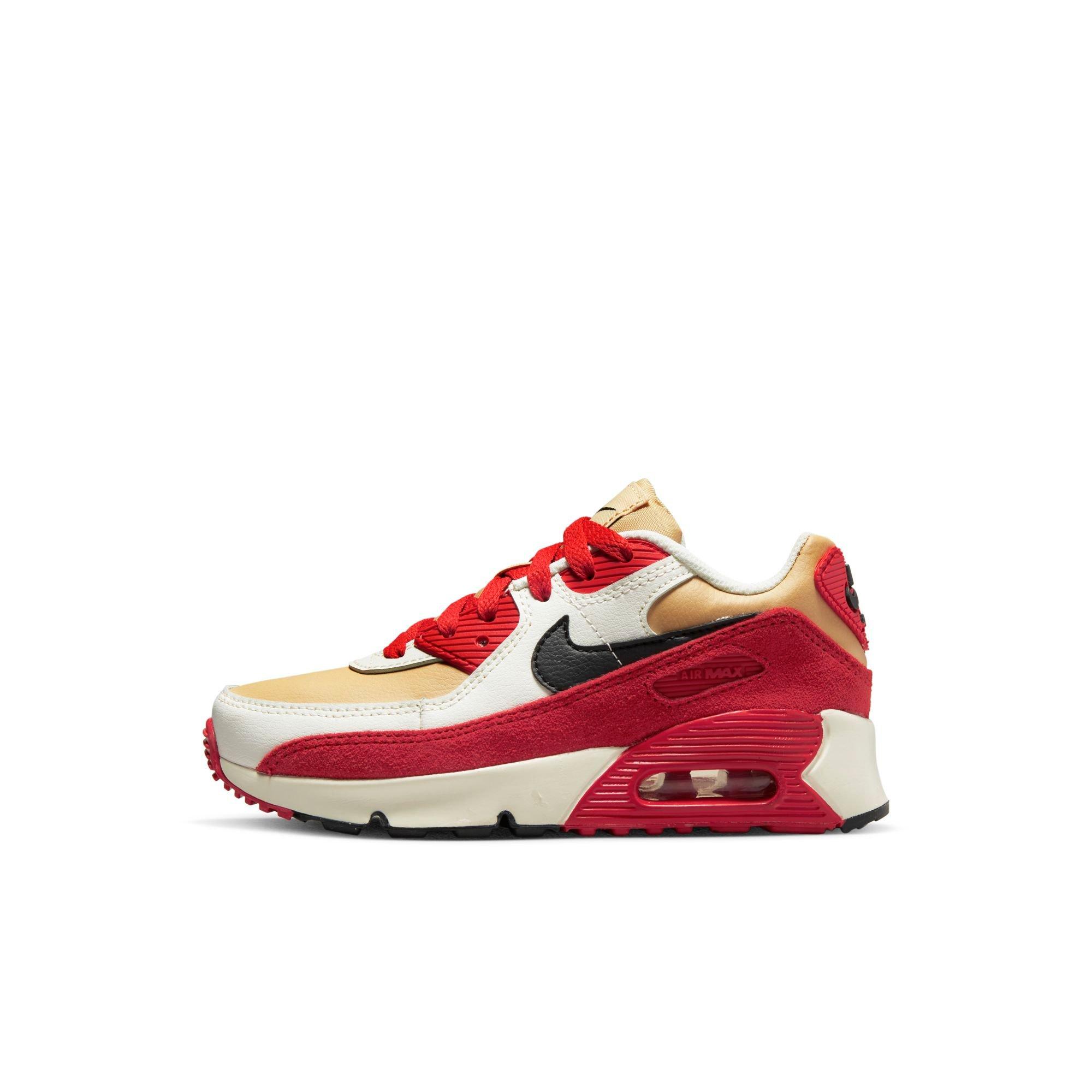 Nike Air Max 90 Preschool Boys' Sesame/Black/Red Clay/Sail Shoe