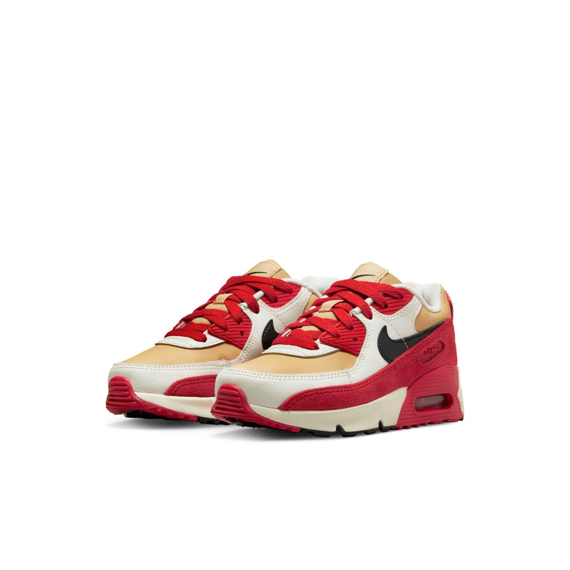 Nike Air Max 90 Preschool Boys' Sesame/Black/Red Clay/Sail Shoe