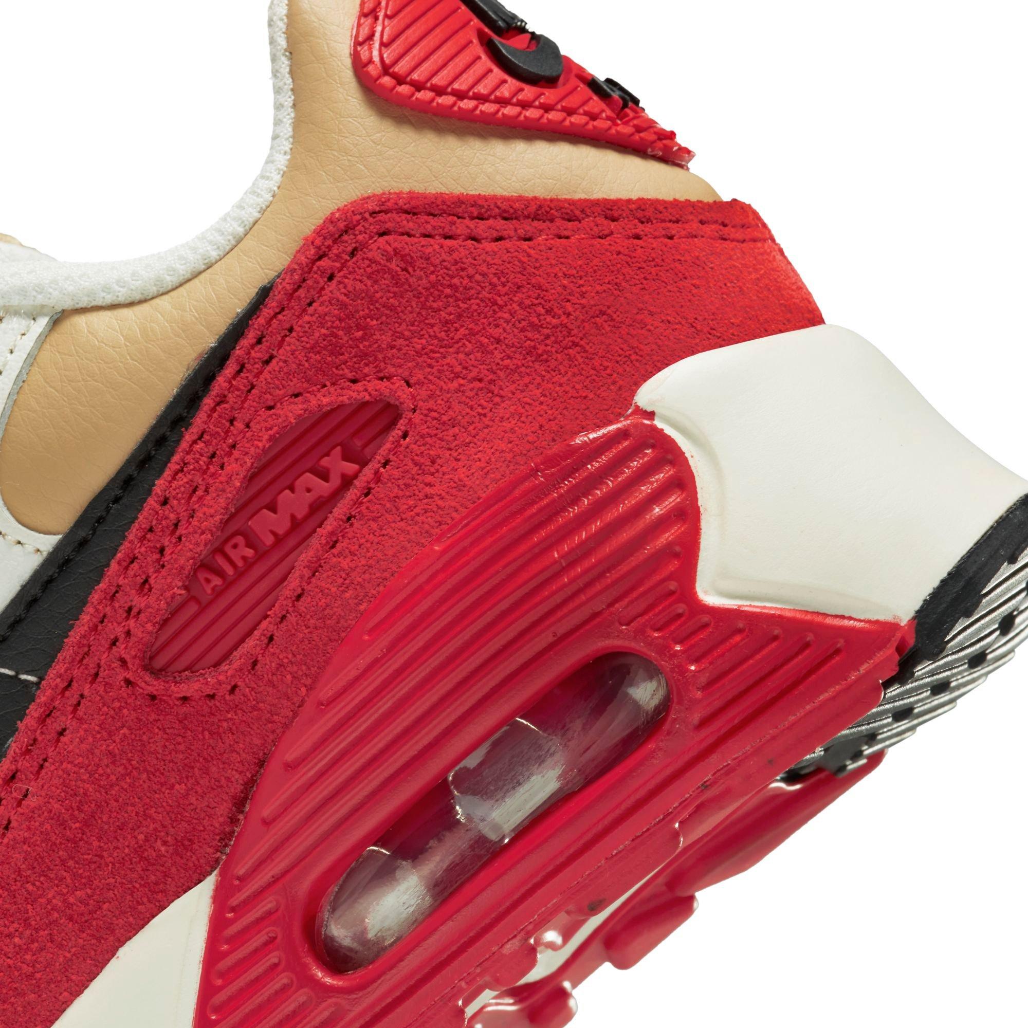 Nike Air Max 90 Preschool Boys' Sesame/Black/Red Clay/Sail Shoe