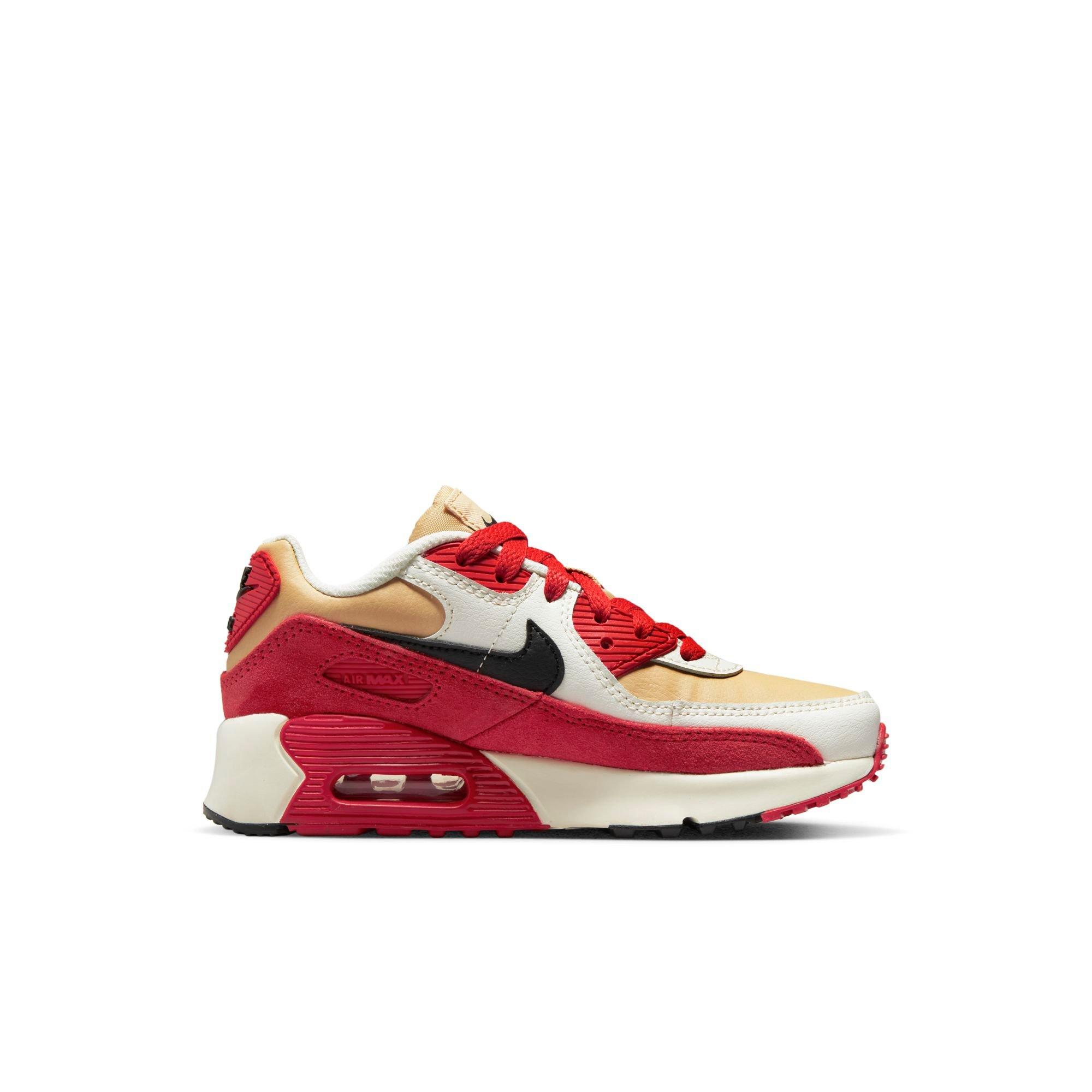 Nike Air Max 90 Preschool Boys' Sesame/Black/Red Clay/Sail Shoe