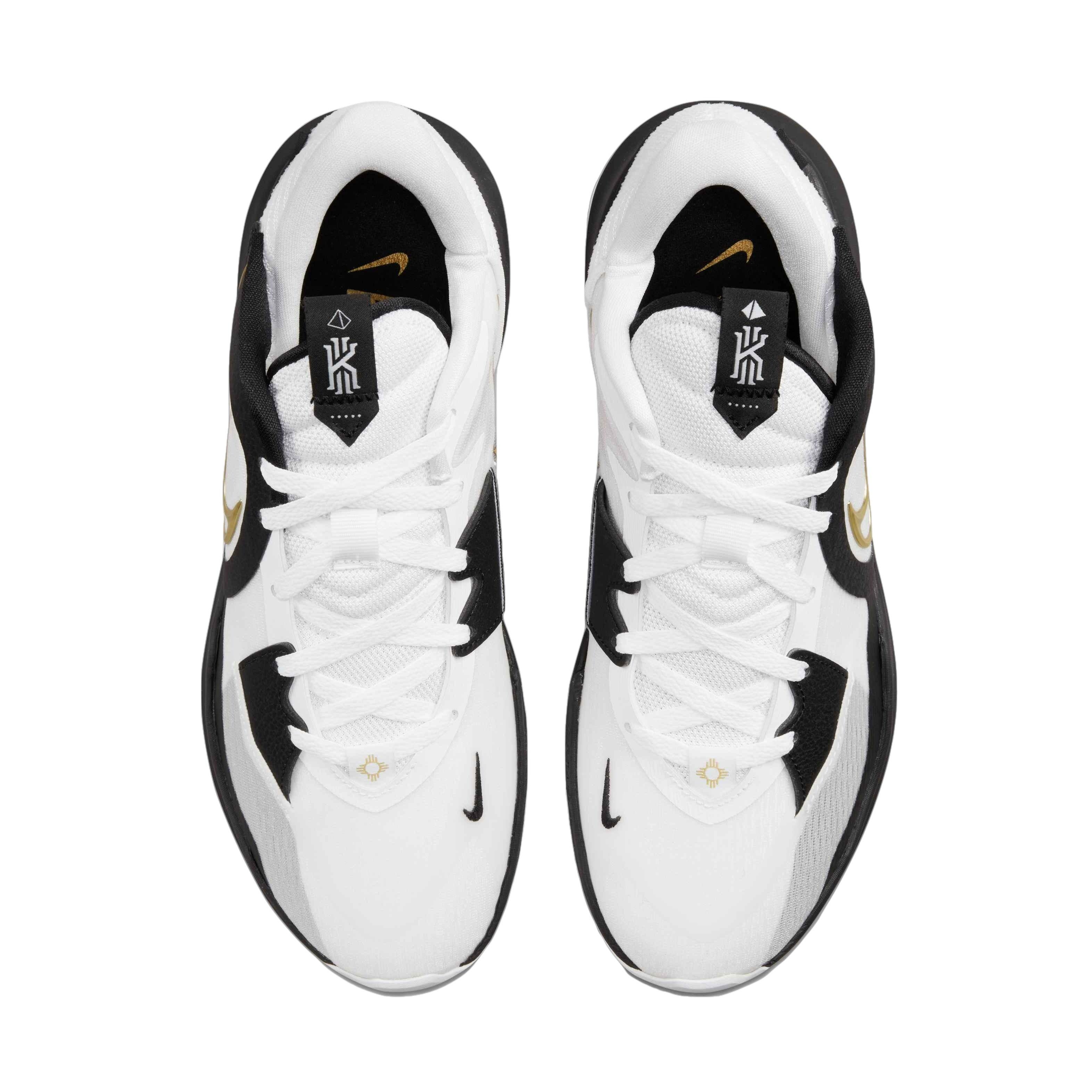 Kyrie low id store white and gold