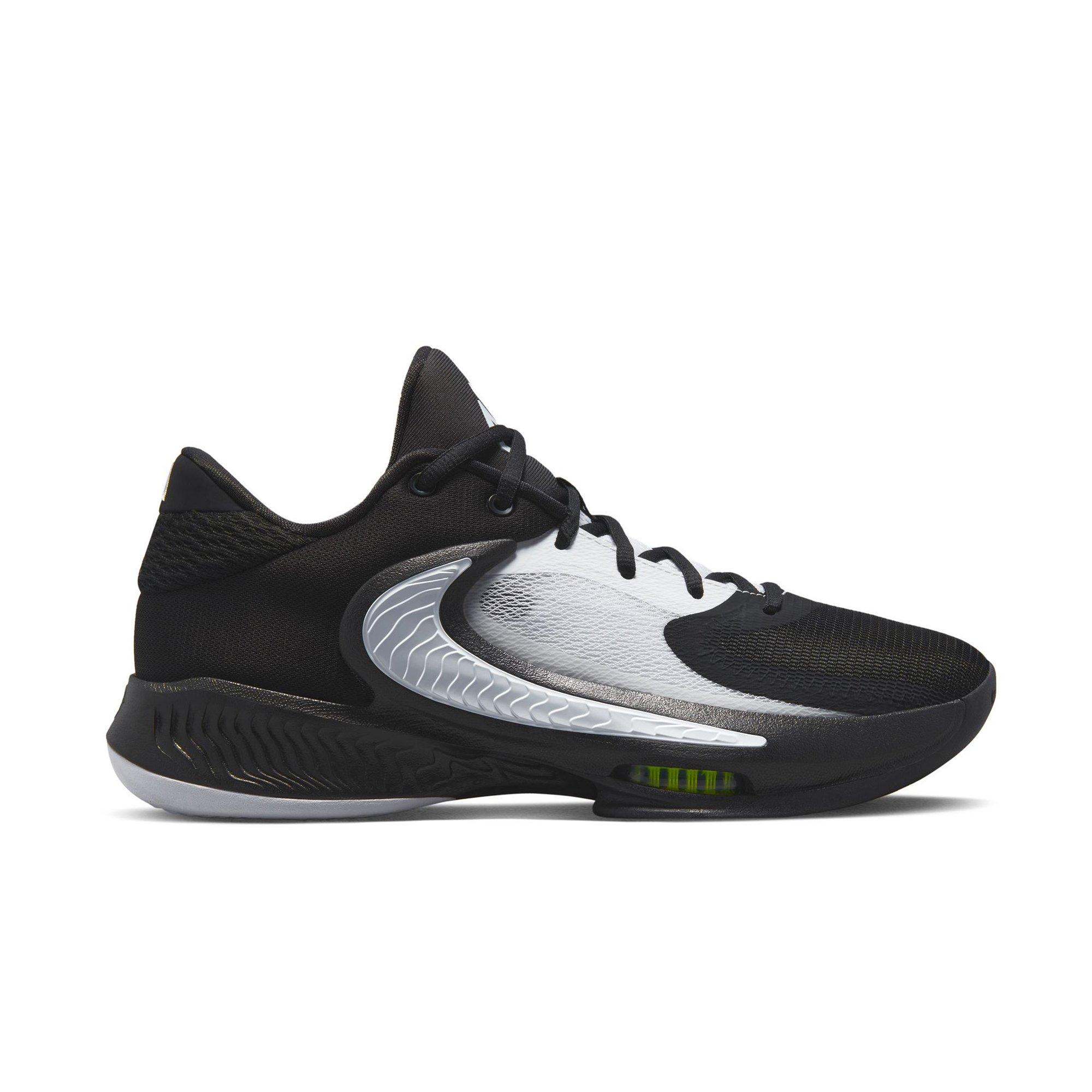 Nike zoom basketball on sale shoes black and white