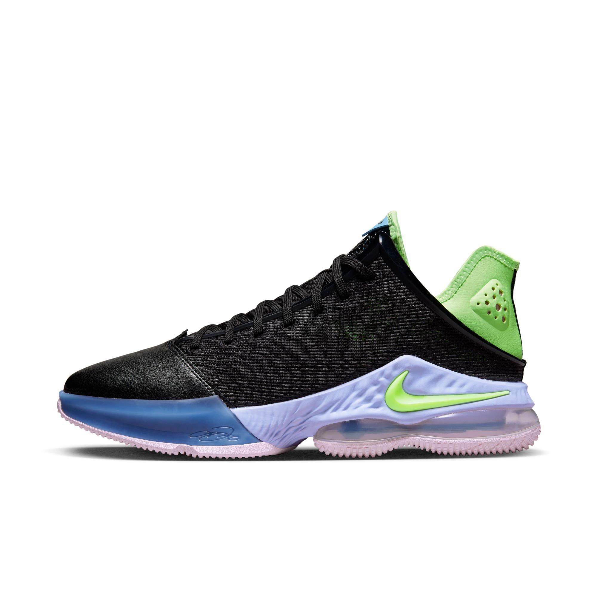 Nike LeBron 19 Low Black/Ghost Green-Purple Pulse