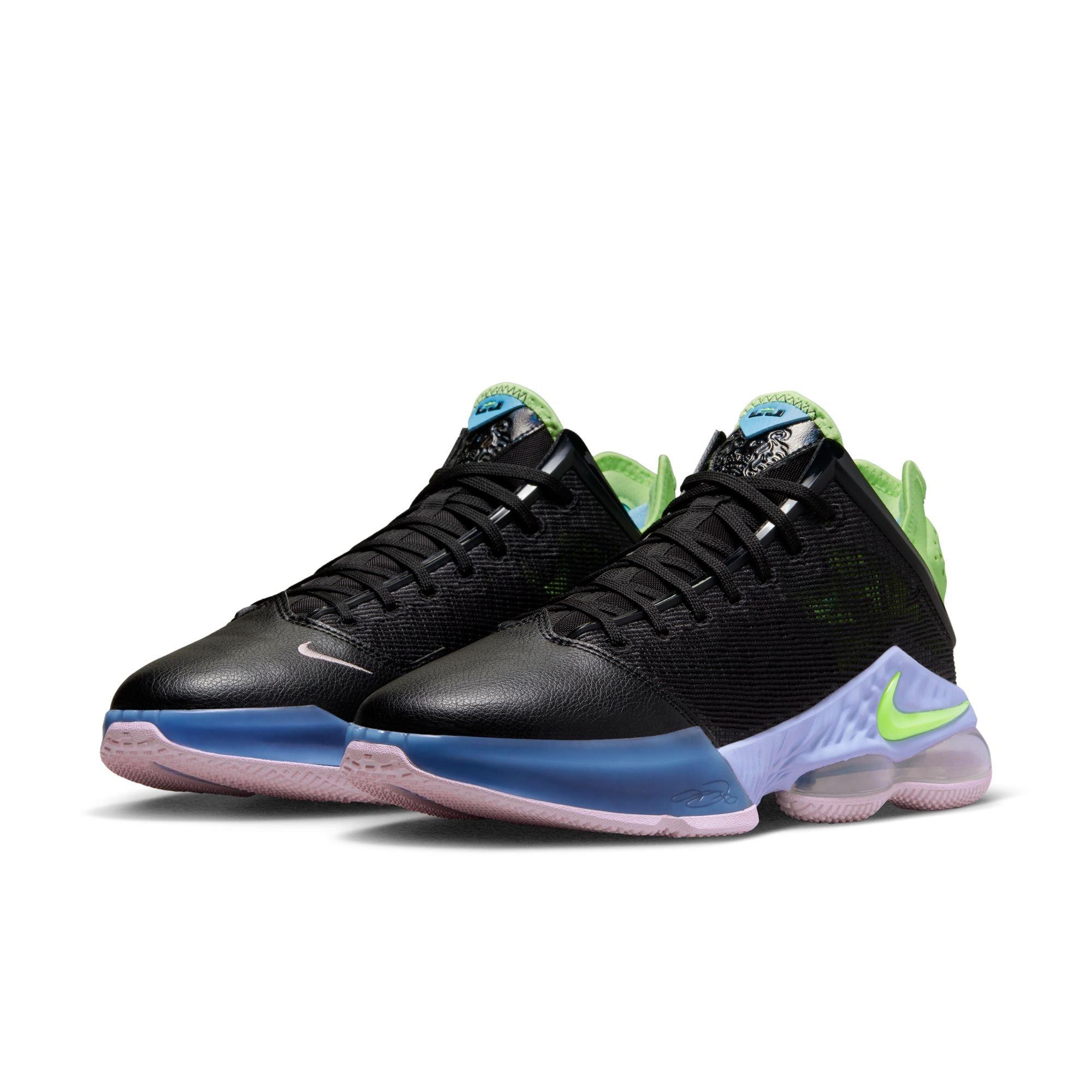 Nike LeBron 19 Black/Green Glow/Anthracite Men's Basketball Shoe -  Hibbett