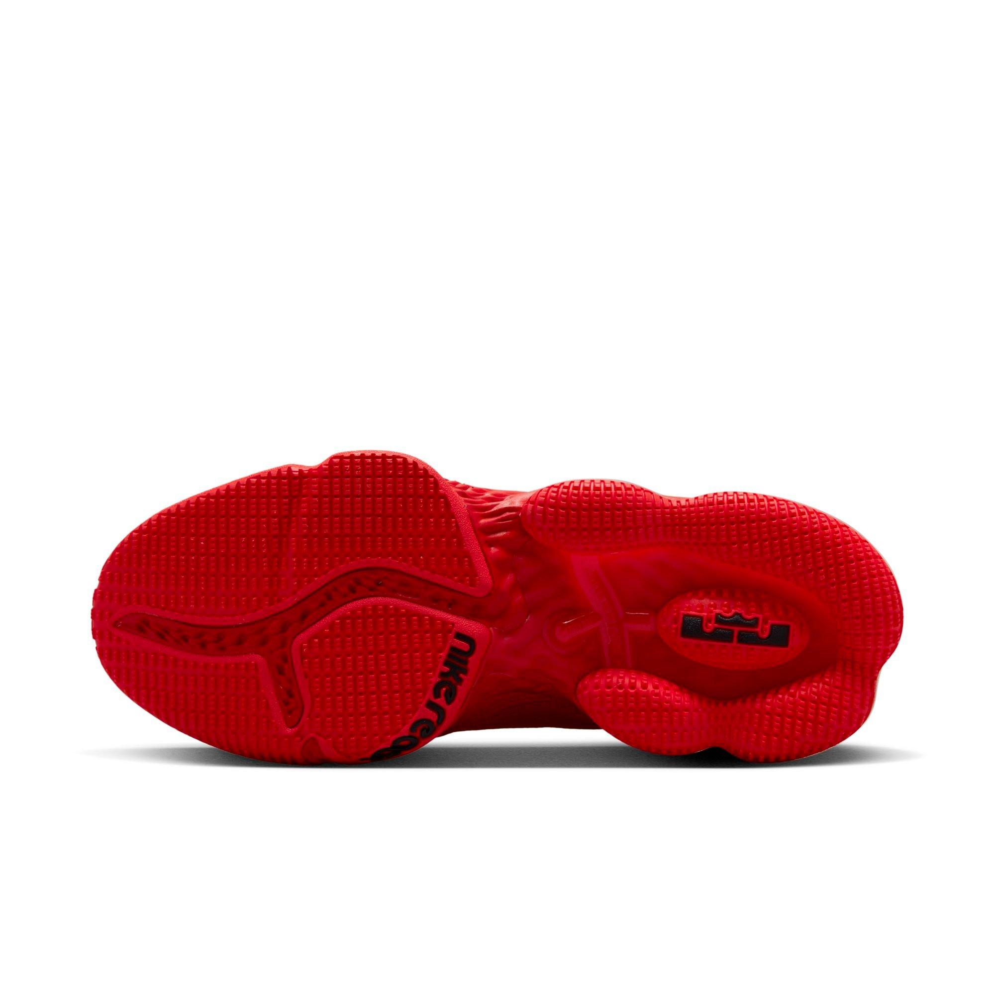 Nike LeBron 19 Low Light Crimson Basketball Shoes, Red/Black, Size: 10.5