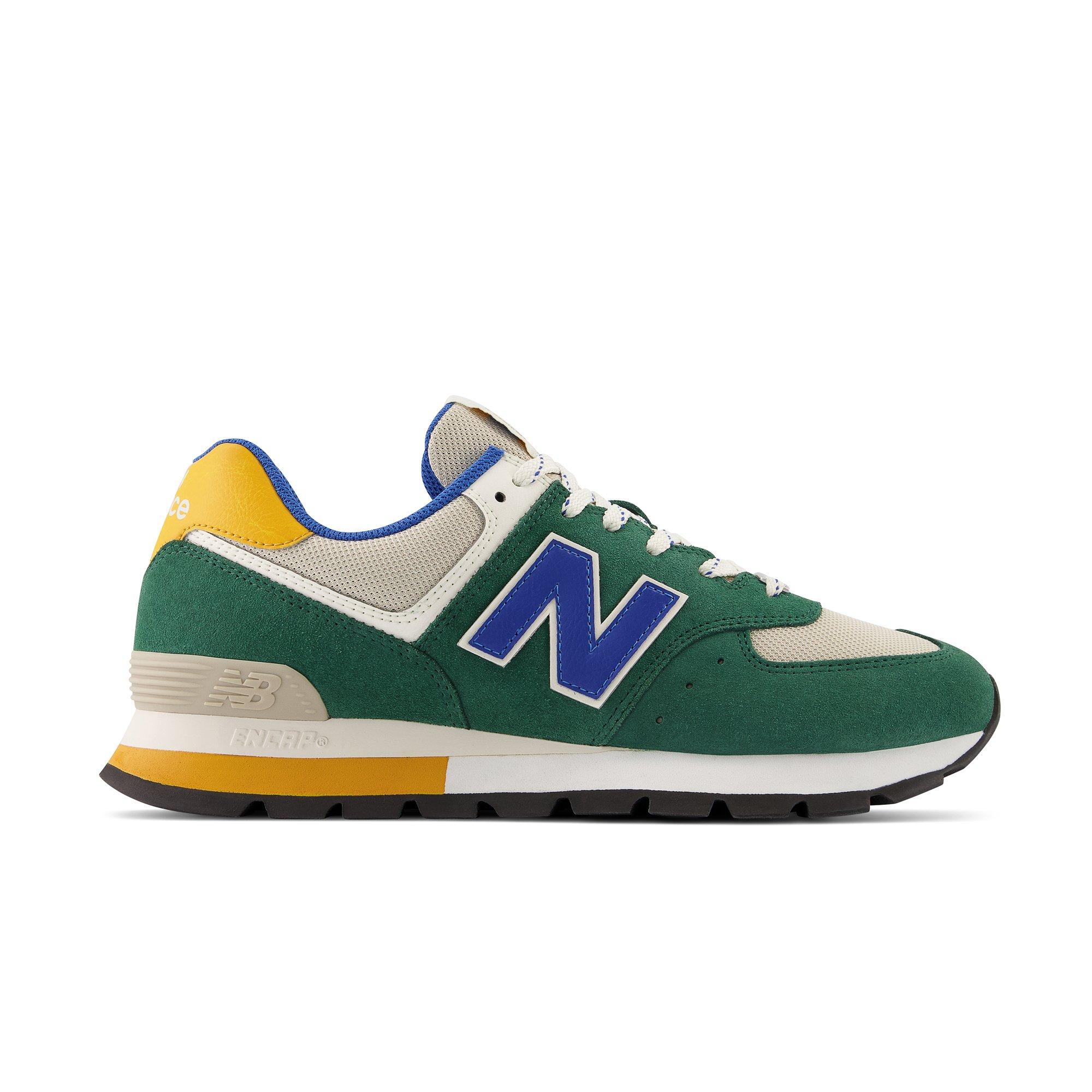 New Balance 574 Rugged Green Yellow Navy Men s Shoe