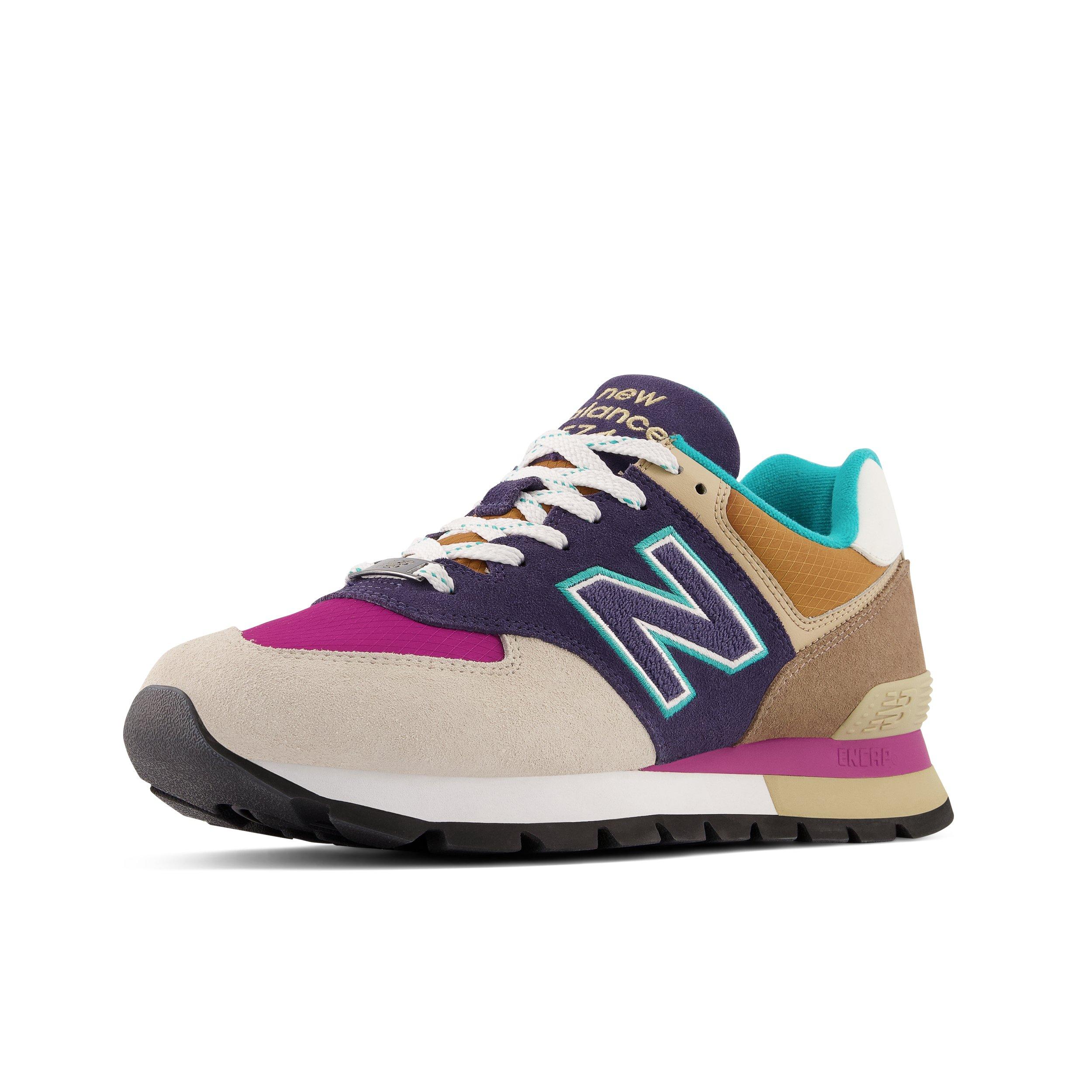 new balance 574 purple yellow