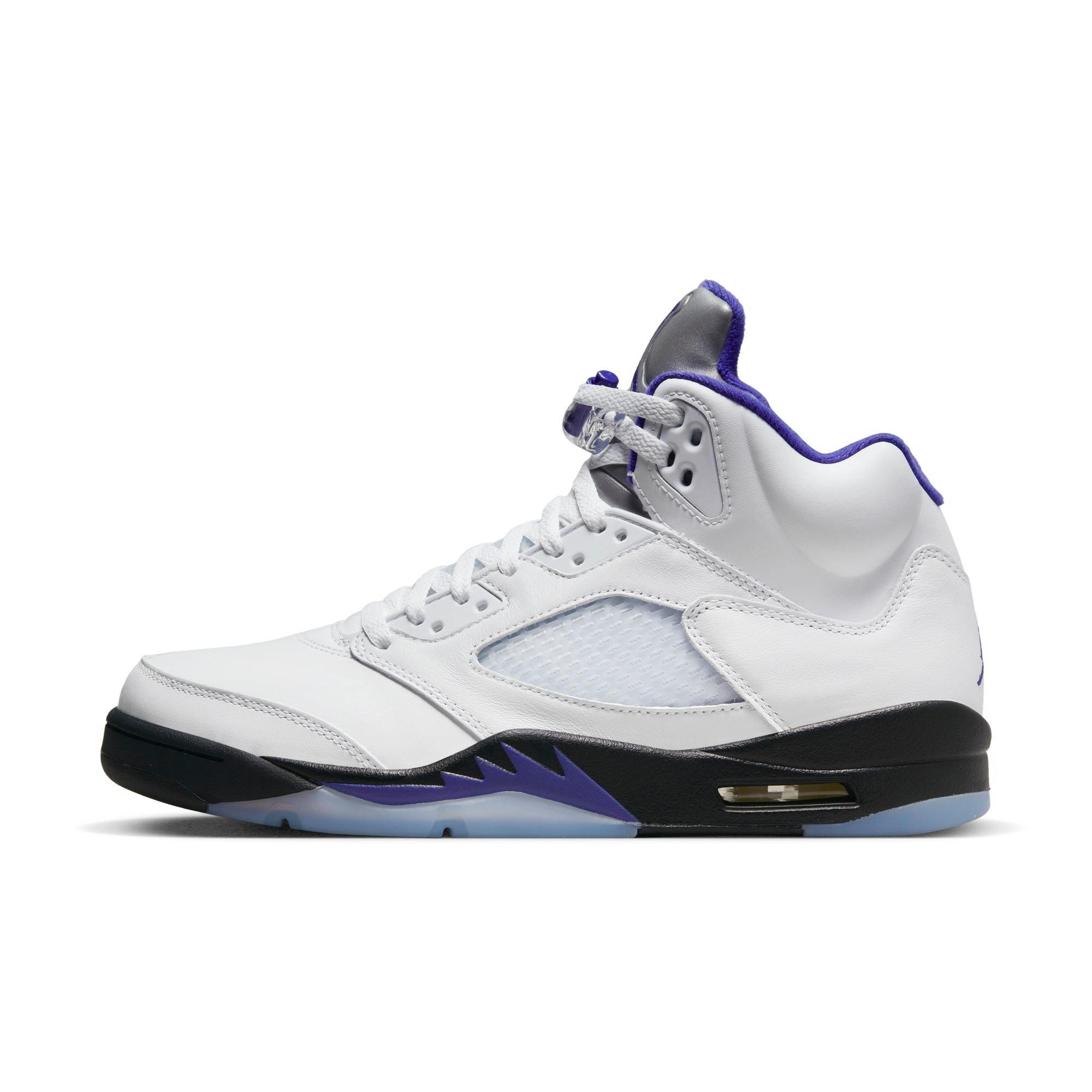 Jordan 5 Retro Black/Cool Grey/White Men's Shoe - Hibbett