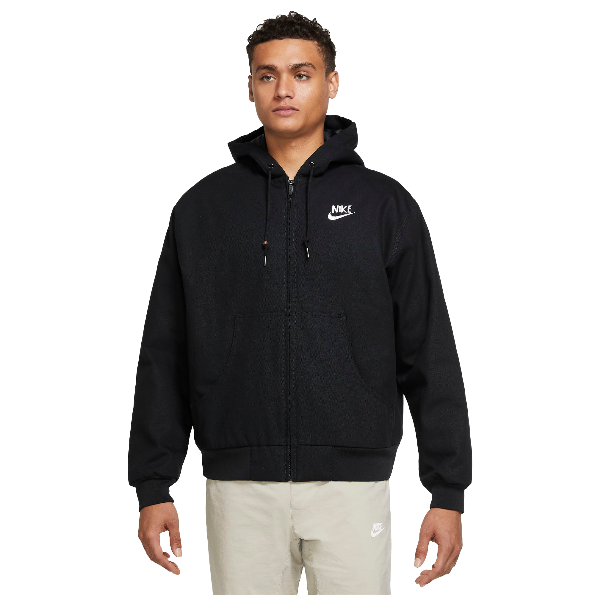 White and clearance black nike jacket