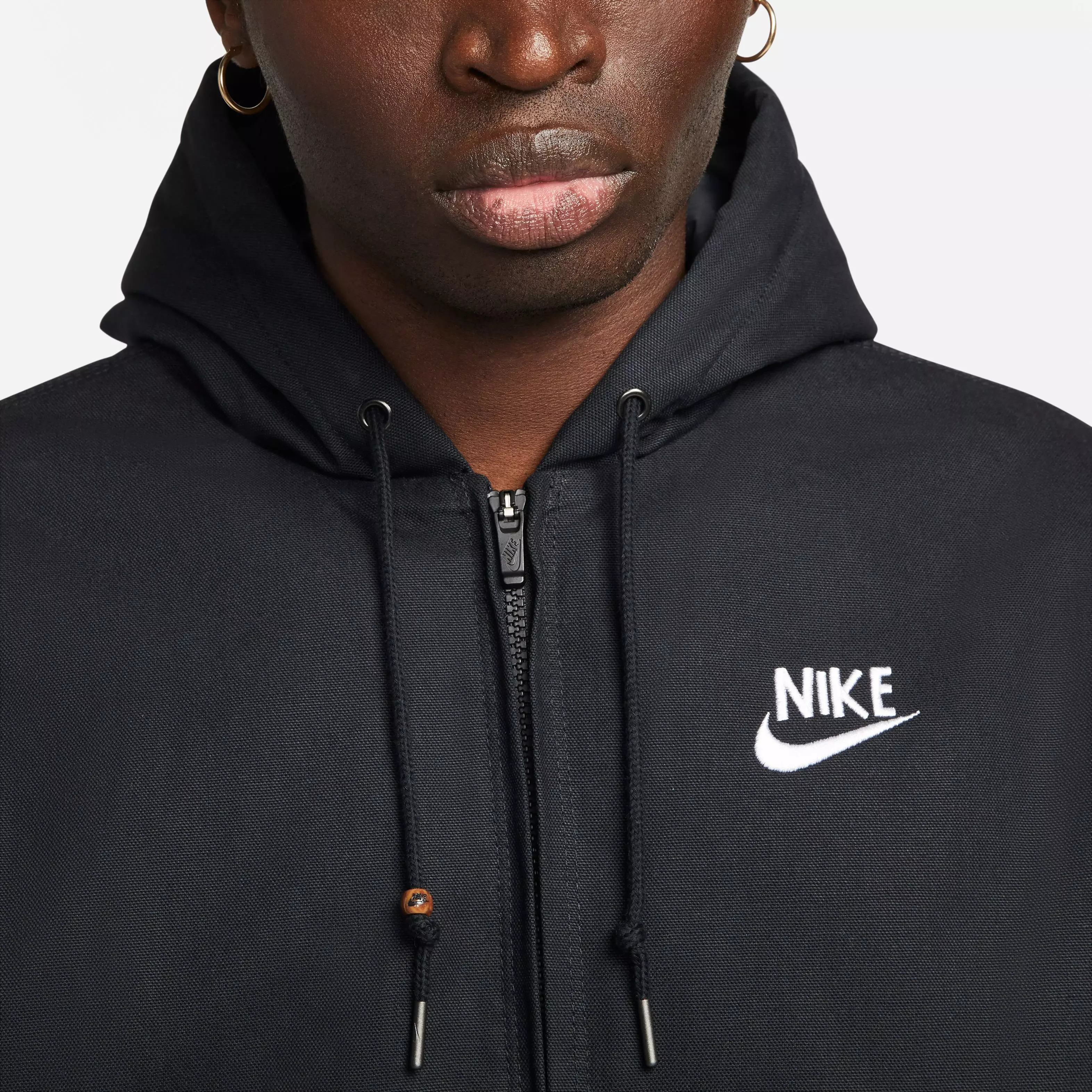 Nike Men's Sportswear Have A Nike Day Full-Zip Hooded Jacket-Black/White - BLACK/WHITE