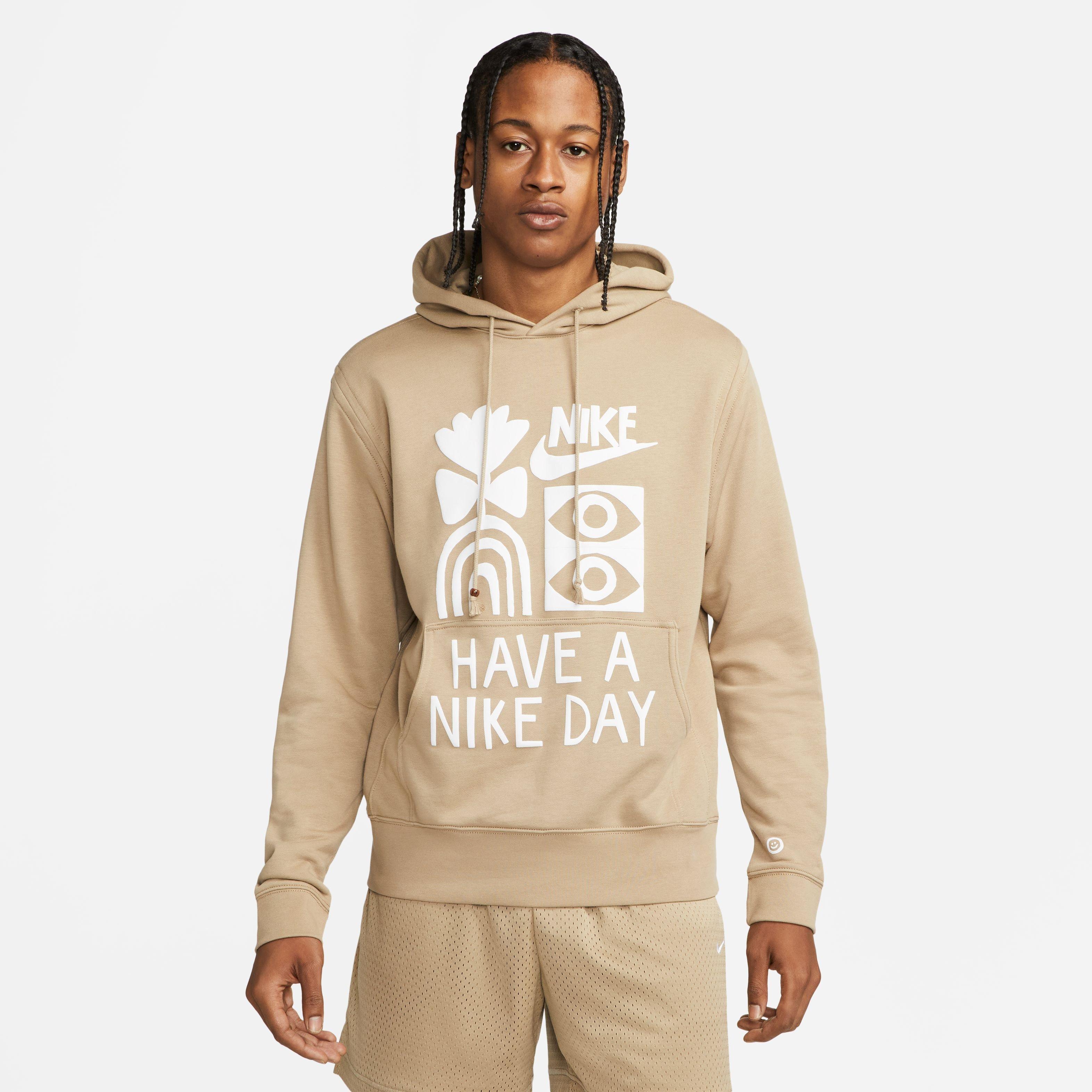 Nike Men's Sportswear Have A Nike Day French Terry Pullover Hoodie-Tan -  Hibbett