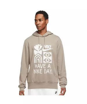 prometedor Bolos Temeridad Nike Men's Sportswear Have A Nike Day French Terry Pullover Hoodie-Tan