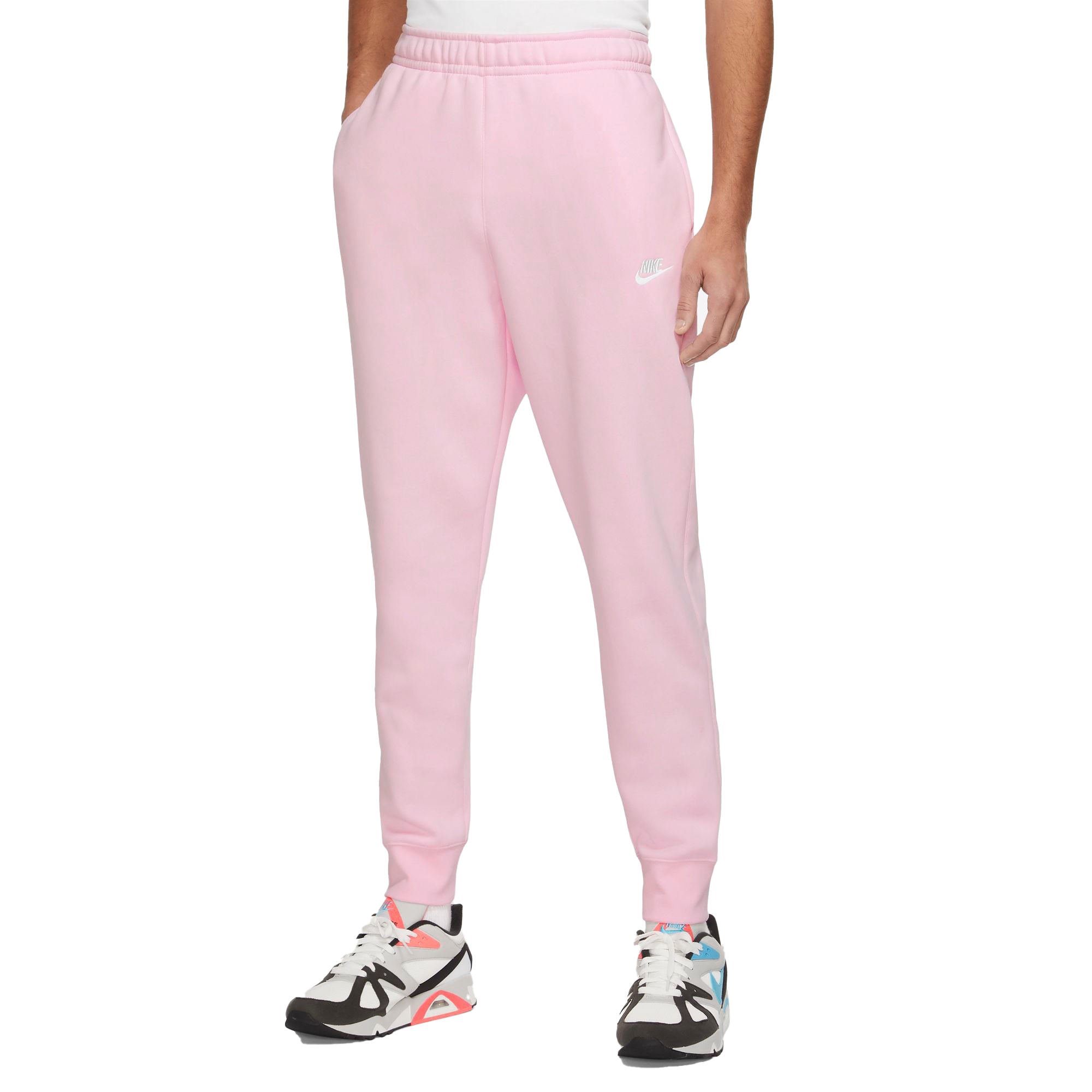 Nike Men's Sportswear Club Fleece Joggers-Pink