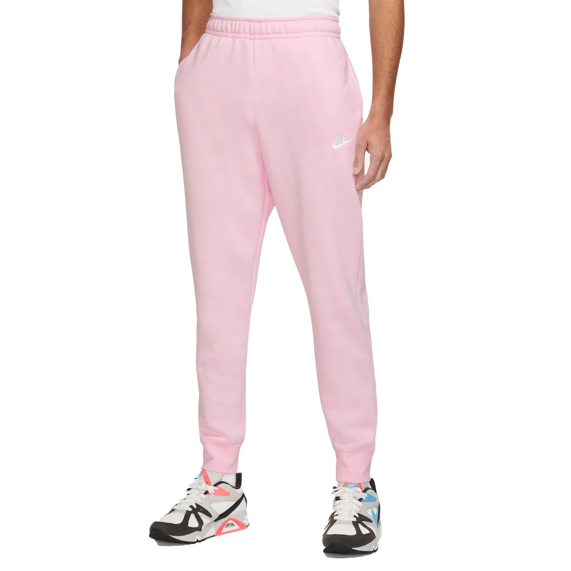 Nike Men's Sportswear Club Fleece Joggers-Pink - Hibbett | City Gear