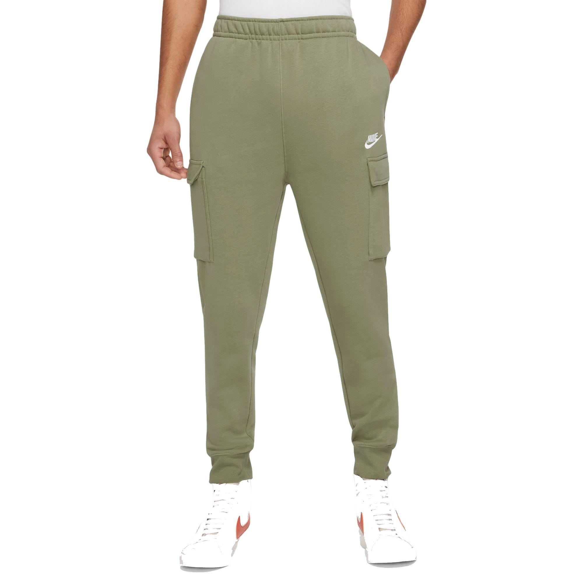 Nike Men's Sportswear Club Fleece Cargo Pants-Green - Hibbett