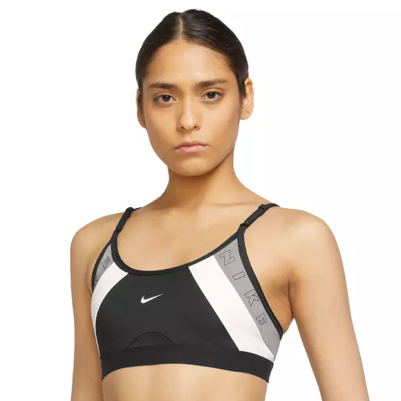 Nike Swoosh Girl's Sports Bra - Black/White
