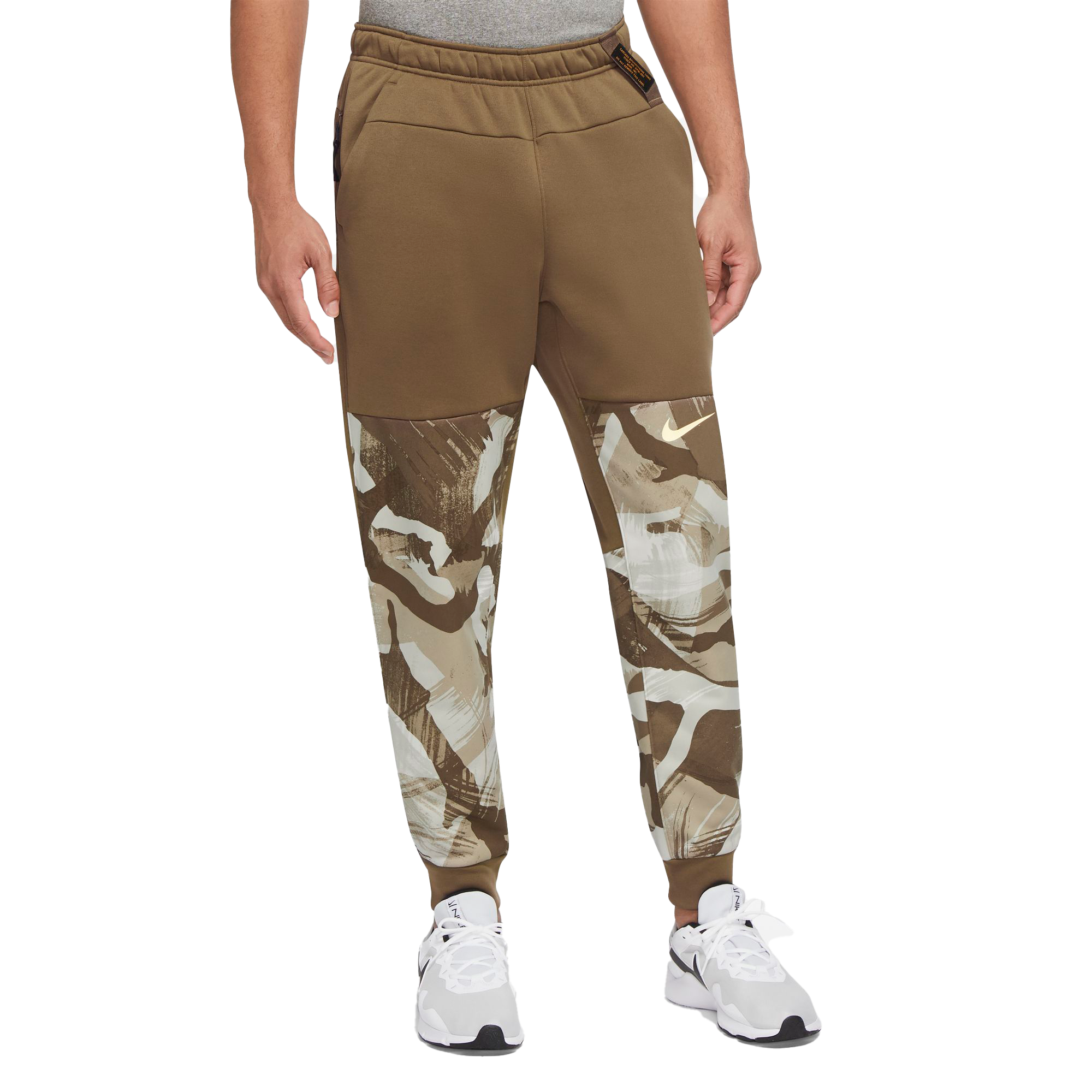 Nike Men's Therma-FIT Camo Tapered Training Pants-Tan - Hibbett